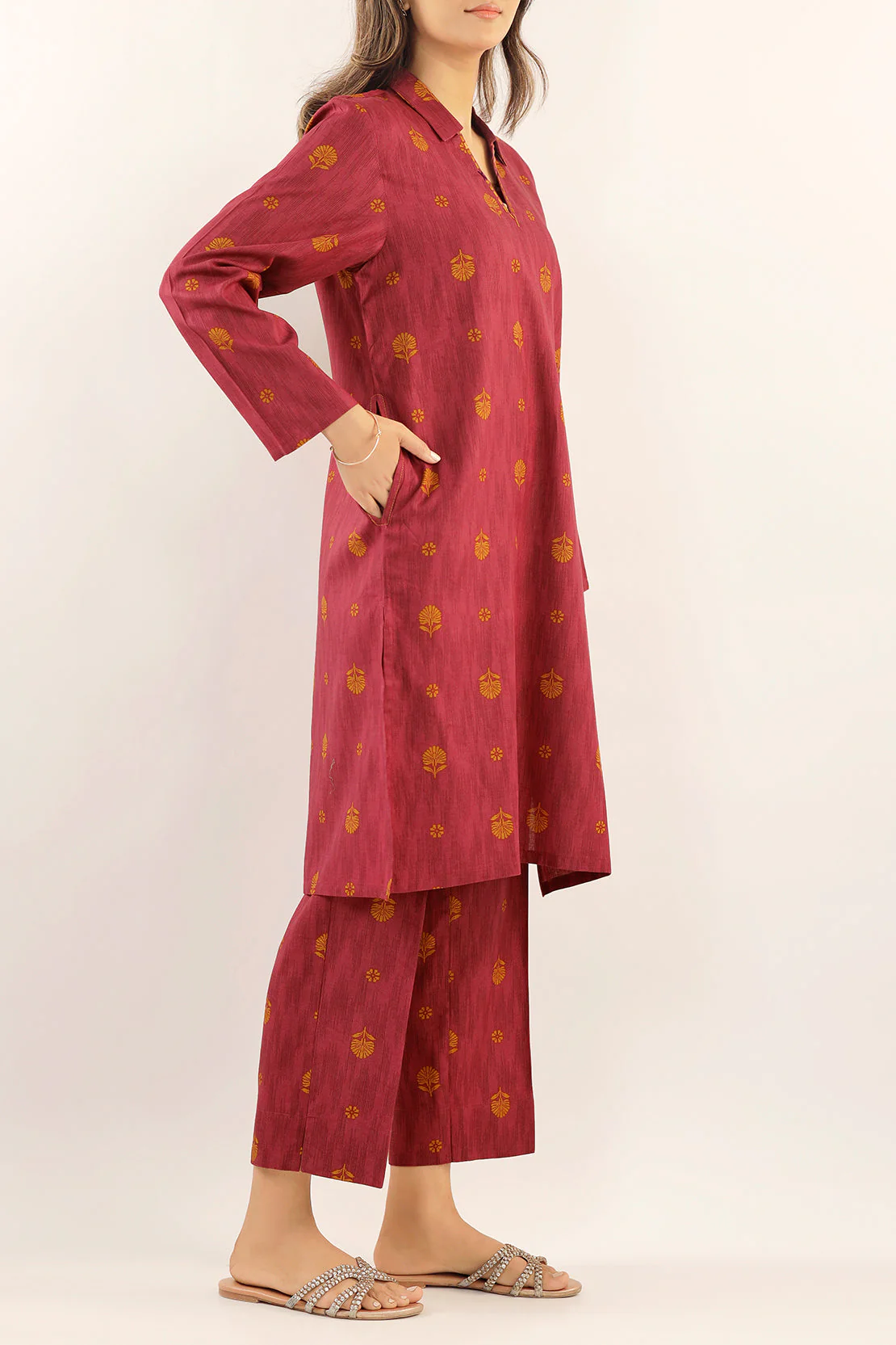 Printed Lawn Stitched Shirt - Image 5