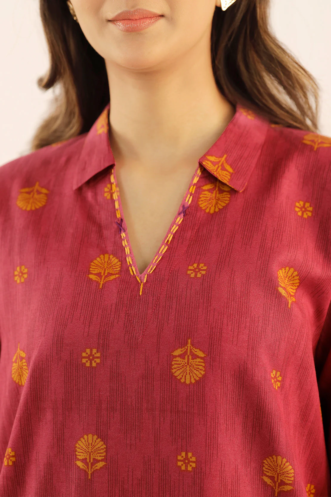 Printed Lawn Stitched Shirt - Image 7