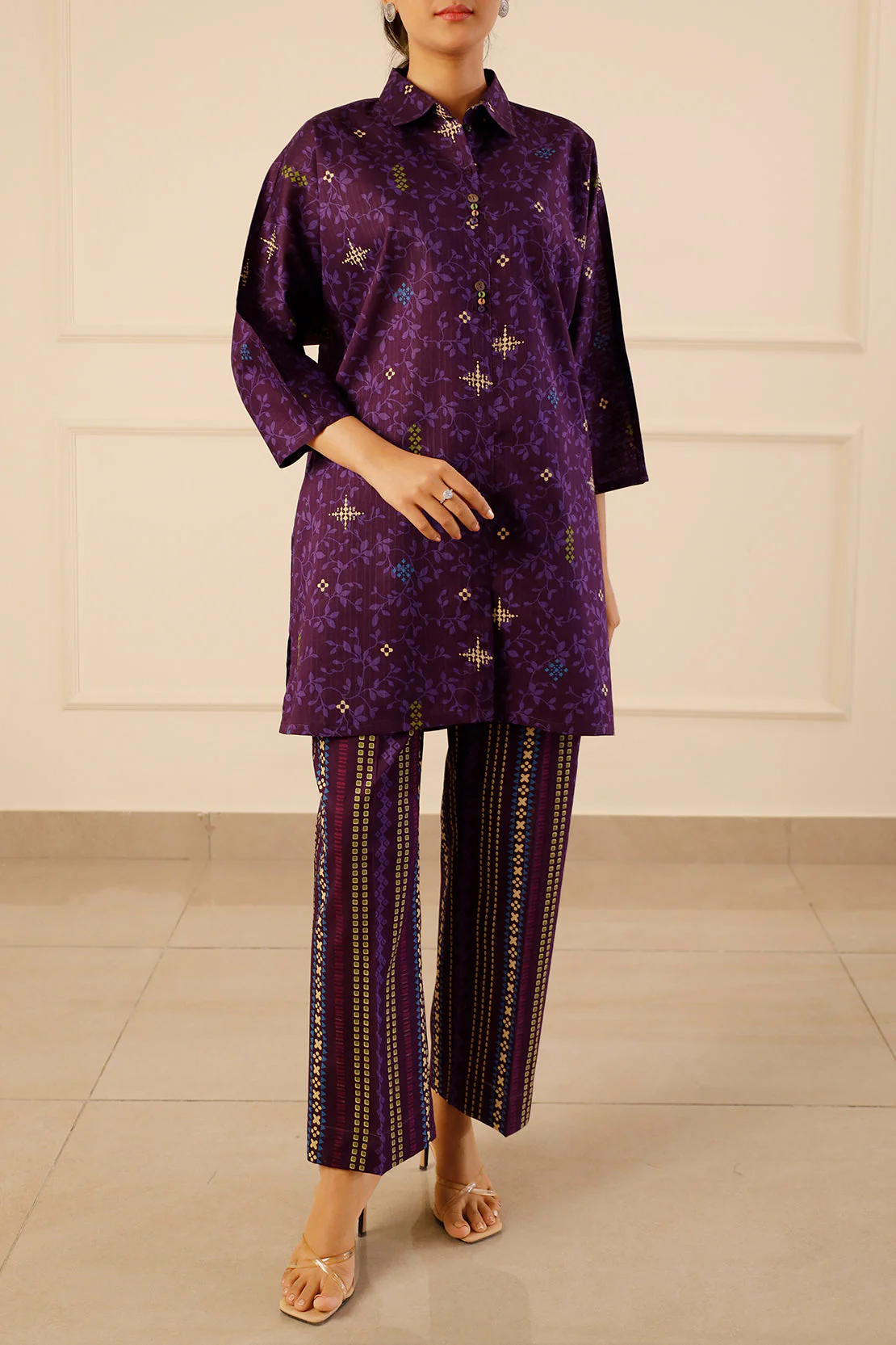 Printed Lawn Stitched Shirt - Image 4
