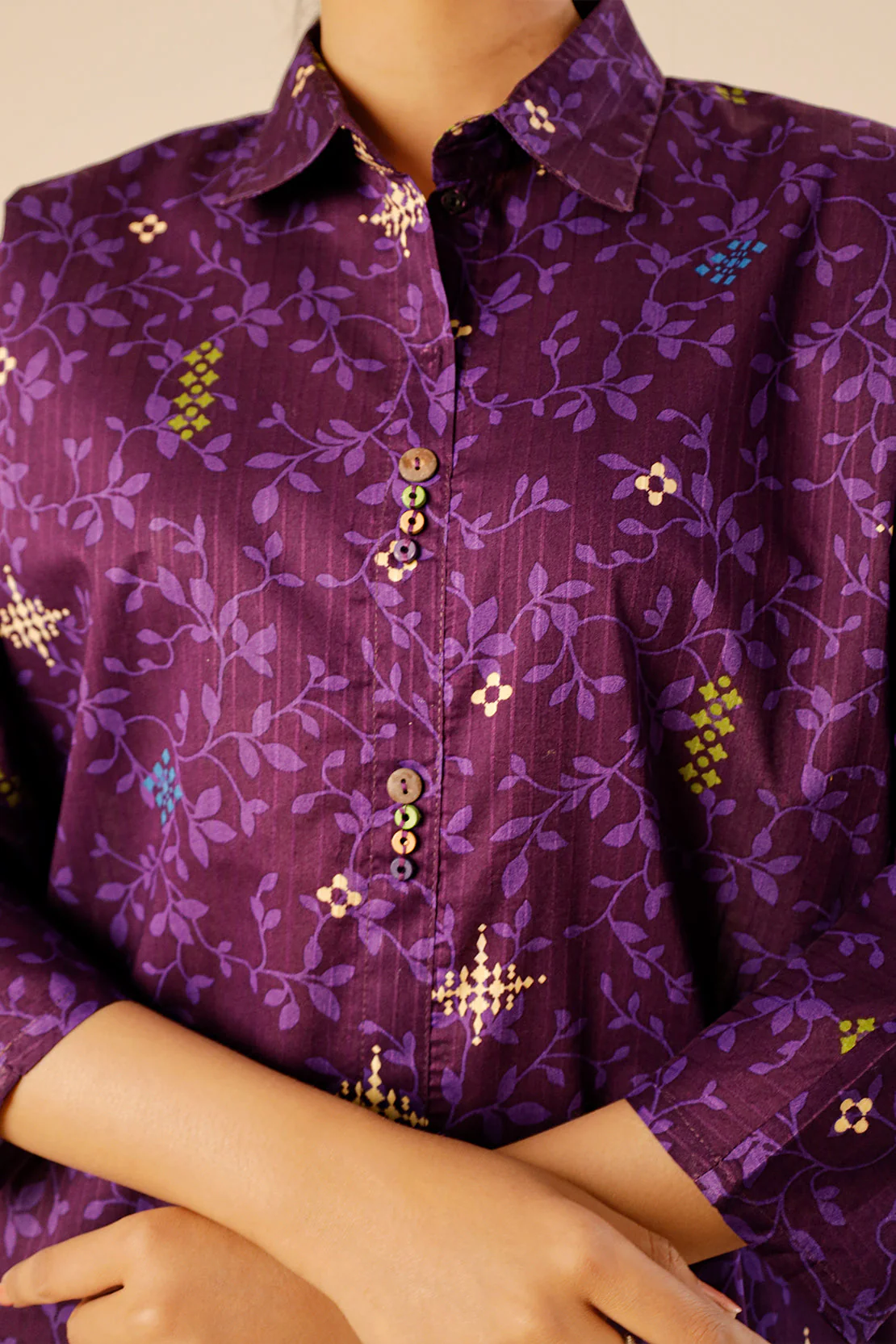 Printed Lawn Stitched Shirt - Image 5