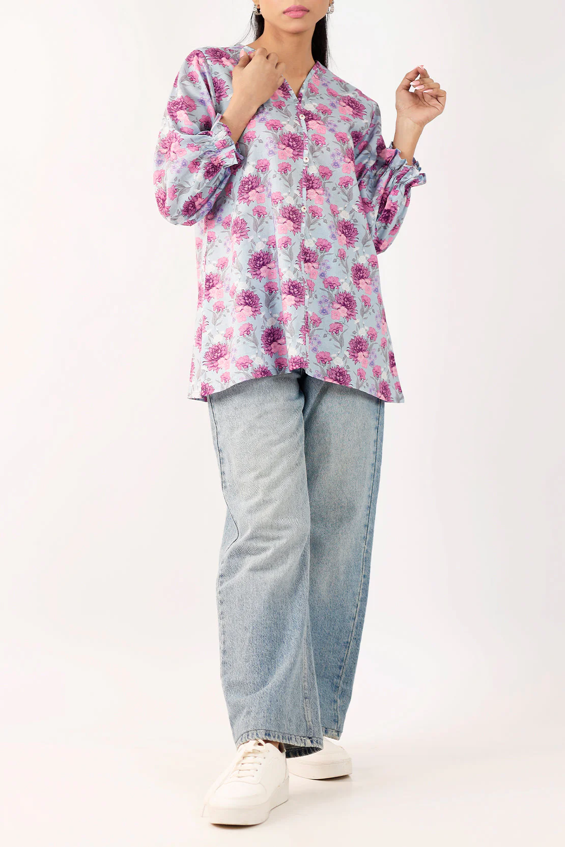 Printed Lawn Stitched Shirt - Image 2