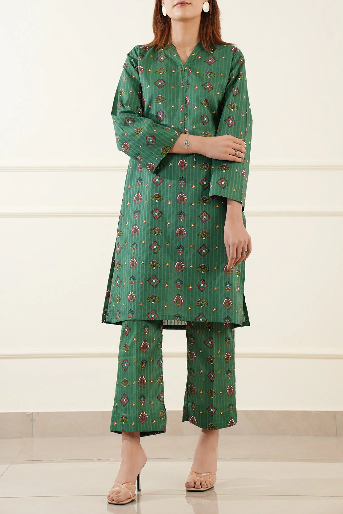 Printed Lawn Stitched Shirt - Image 3