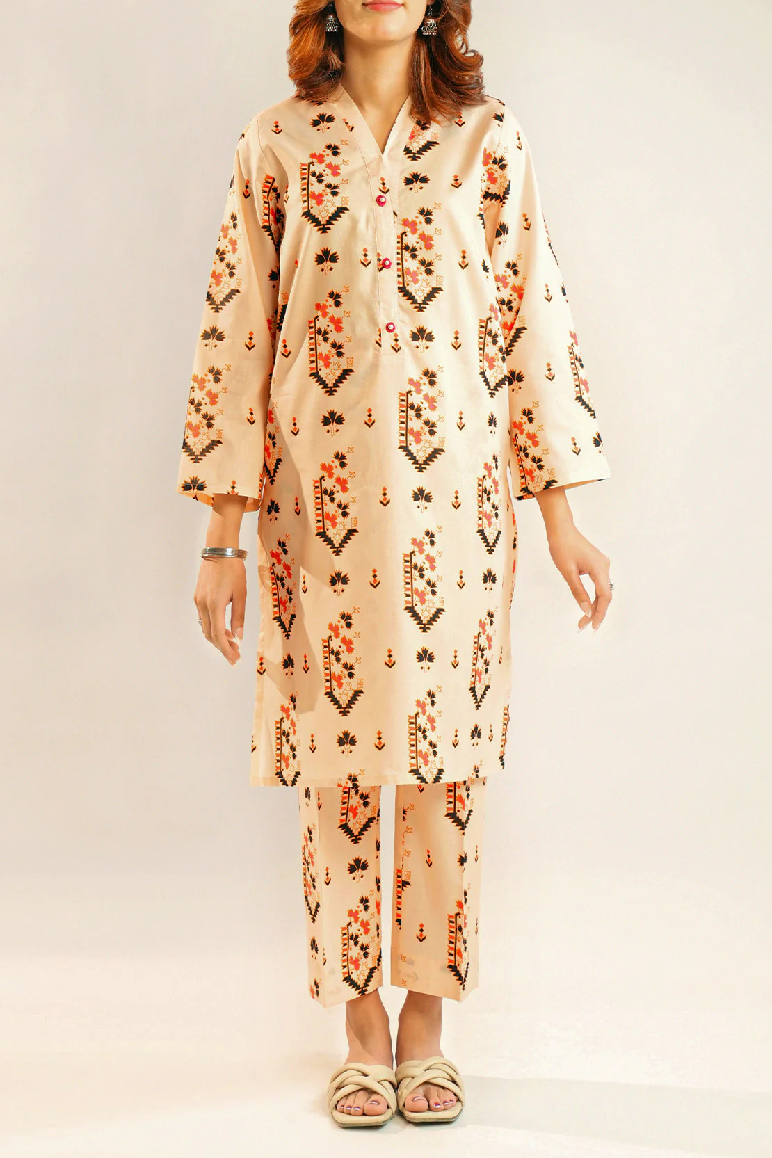 Printed Lawn Stitched Shirt - Image 2
