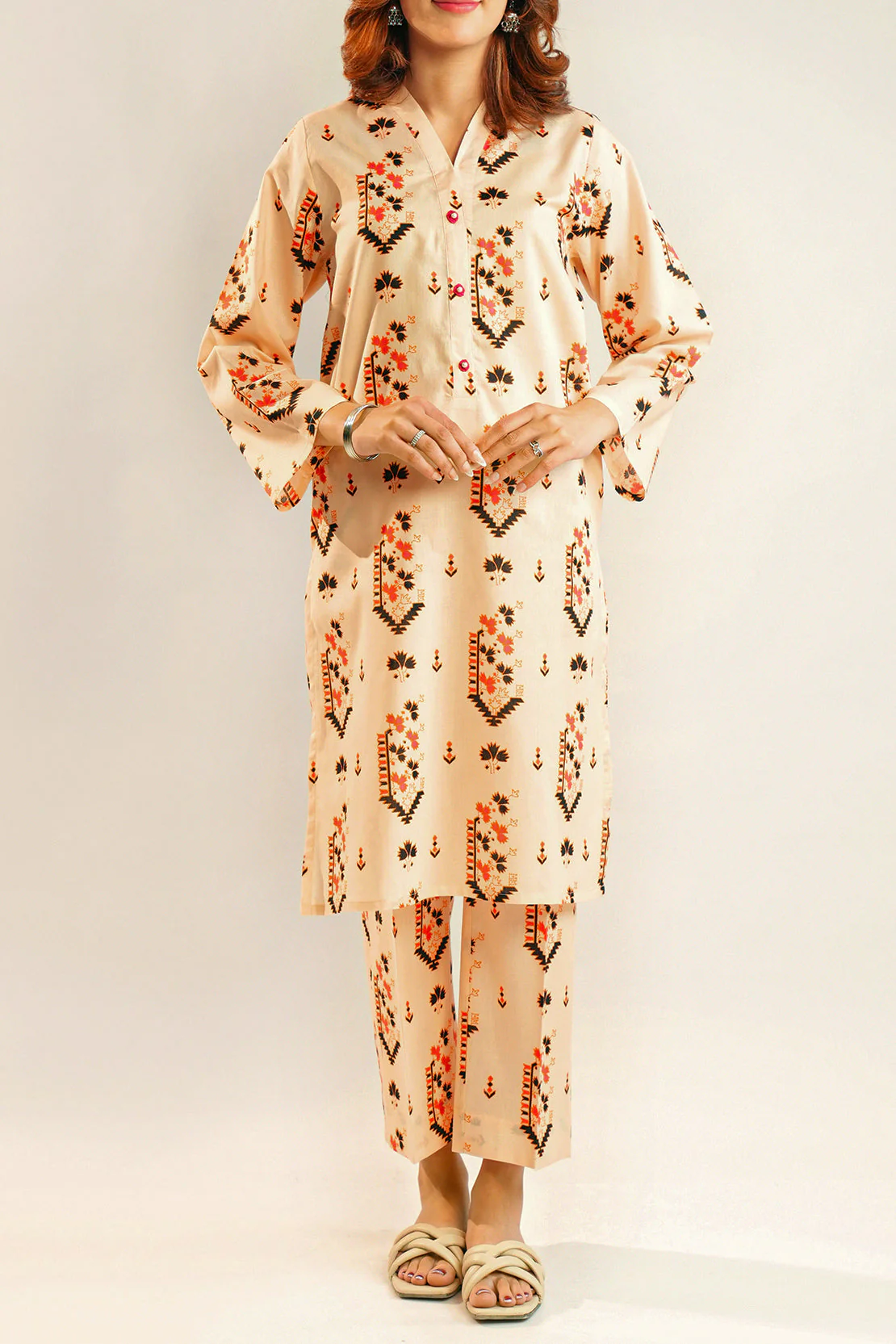 Printed Lawn Stitched Shirt - Image 6