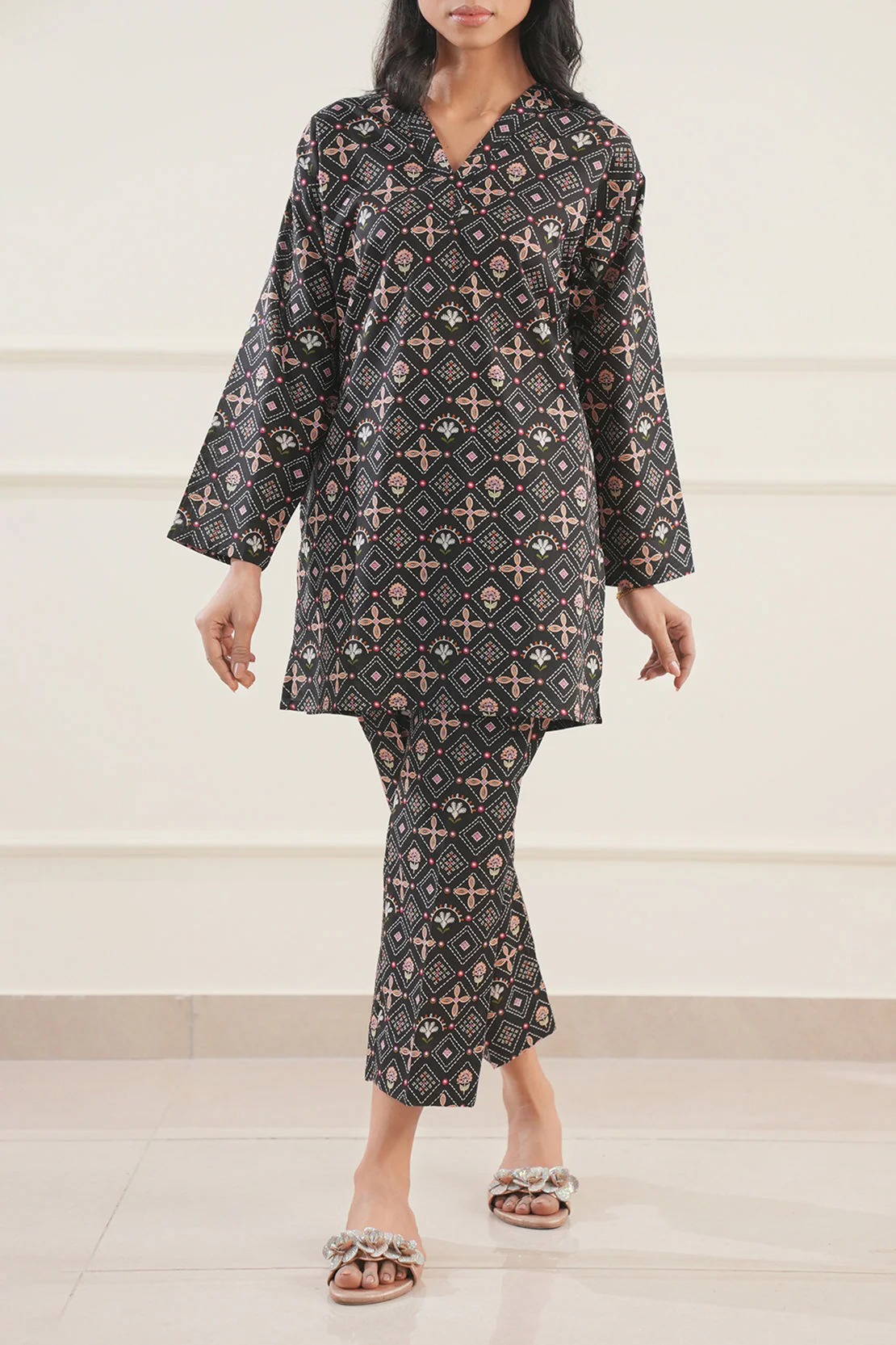 Printed Lawn Stitched Shirt - Image 2
