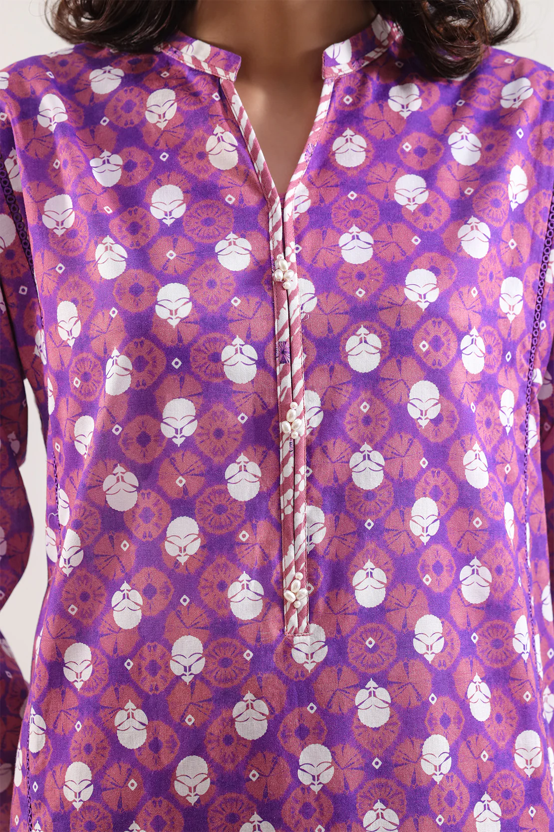 Printed Lawn Stitched Shirt - Image 3