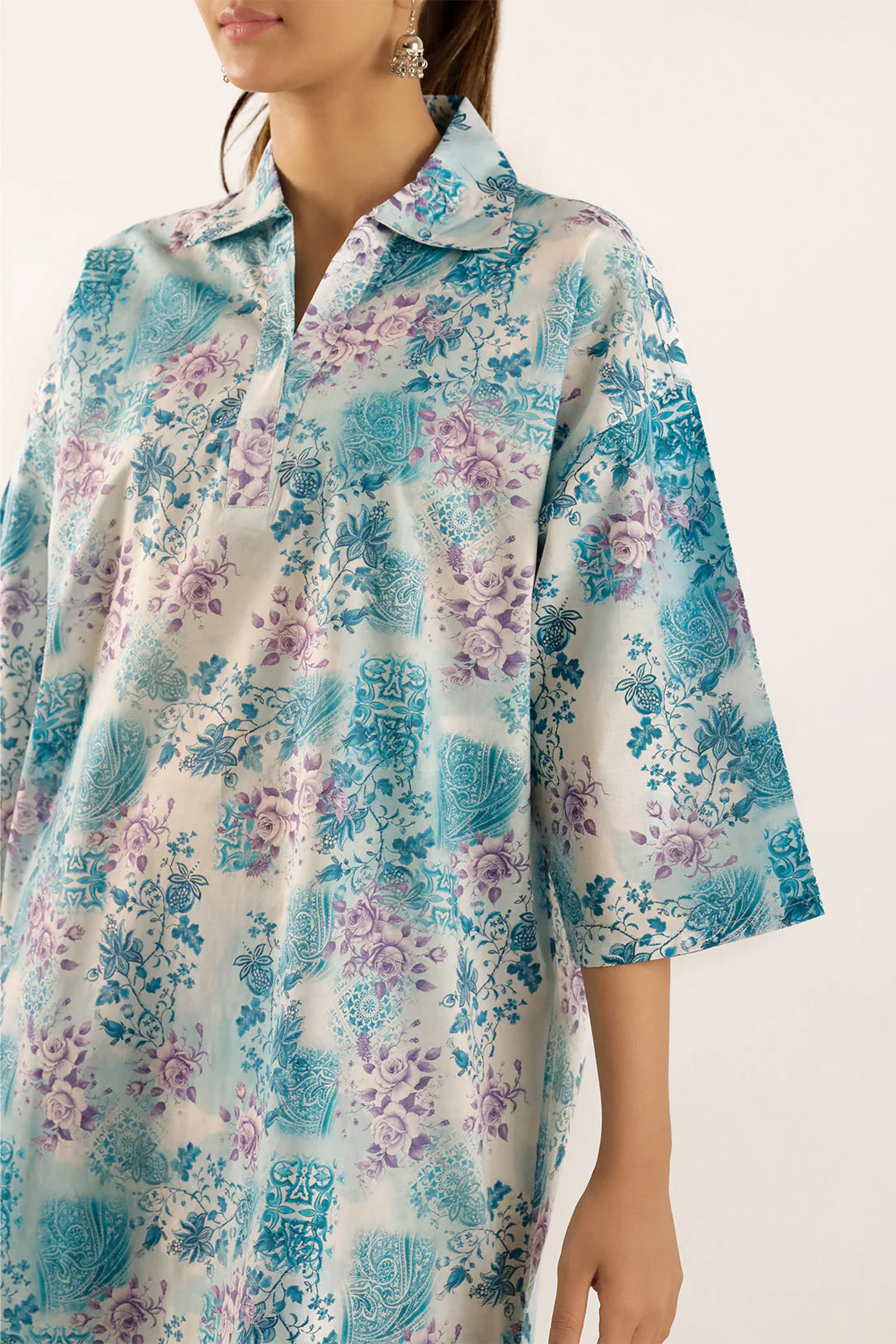 Printed Lawn Stitched Shirt - Image 5
