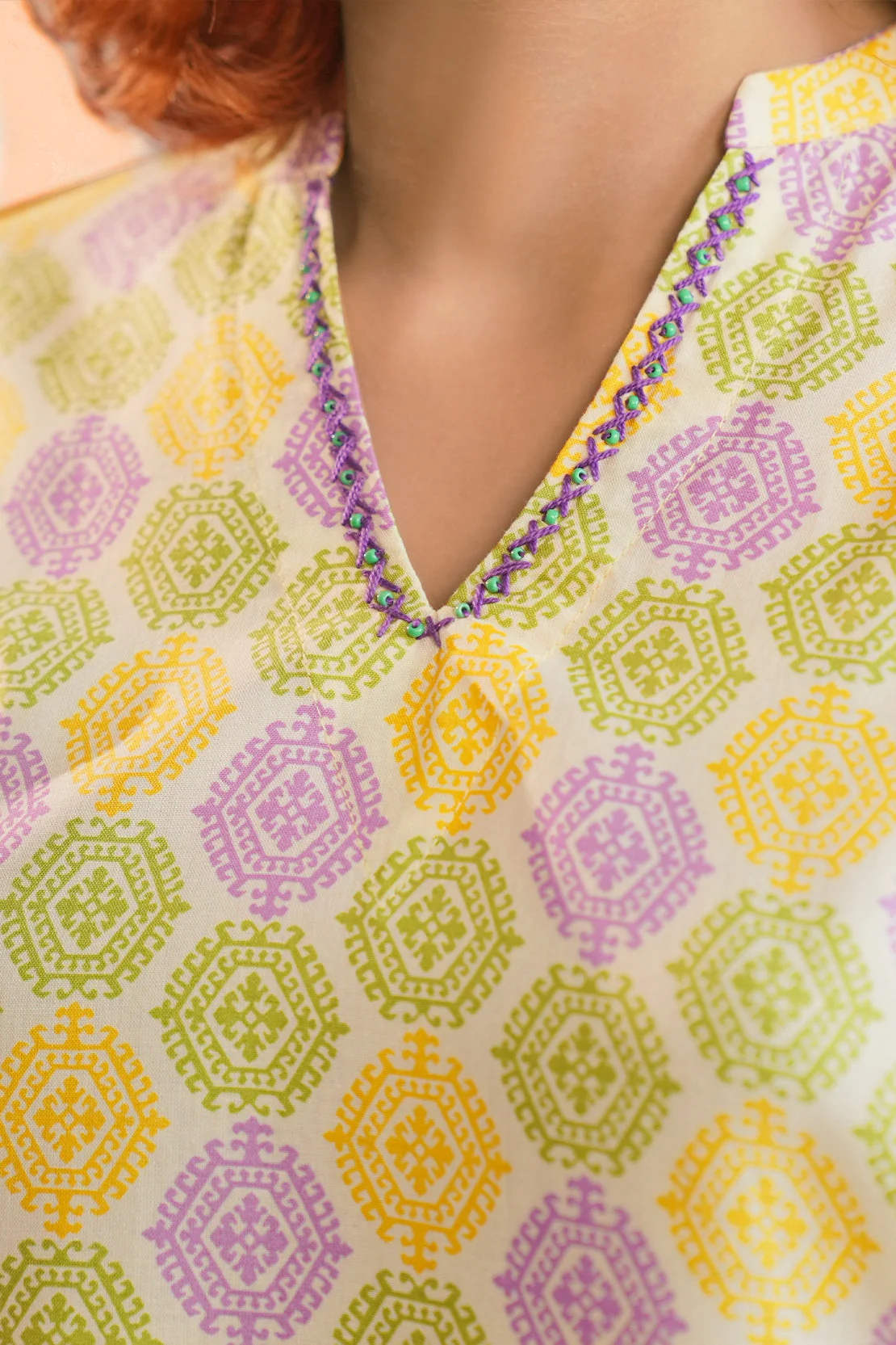 Printed Lawn Stitched Shirt - Image 4