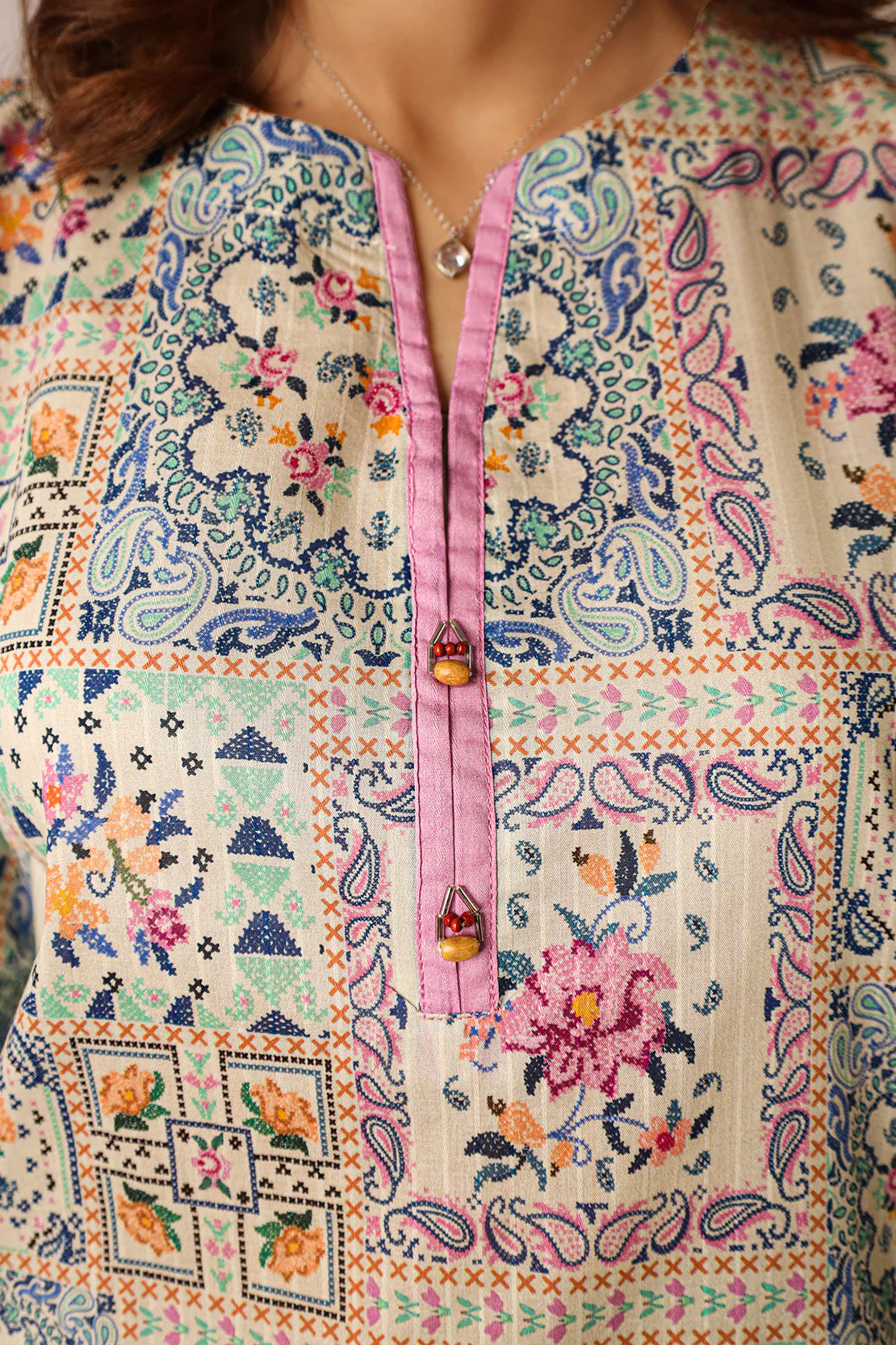 Printed Lawn Stitched Shirt - Image 6