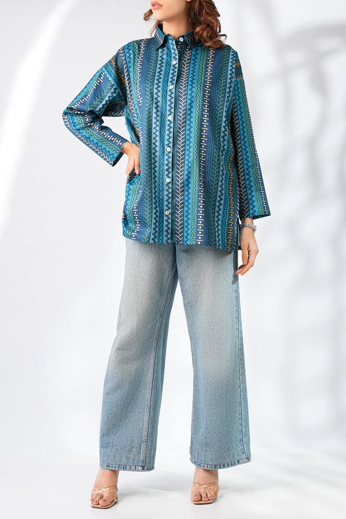 Printed Lawn Stitched Shirt - Image 3