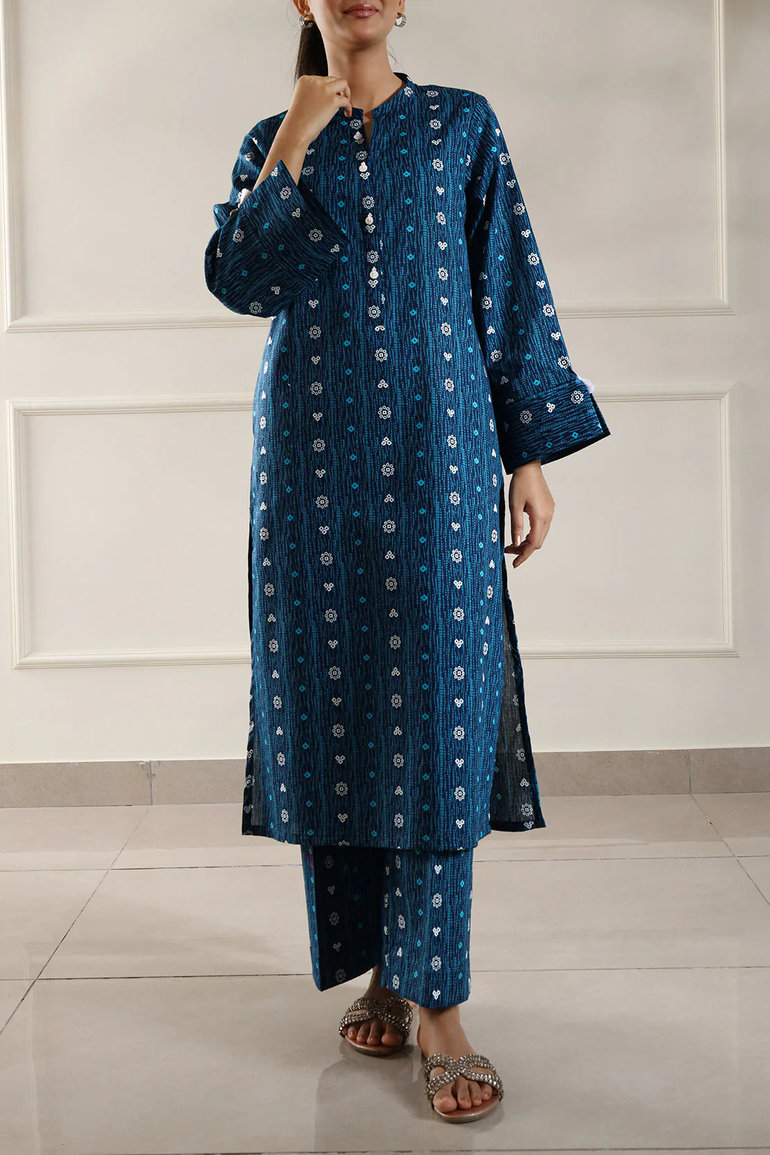 Printed Lawn Stitched Shirt - Image 3