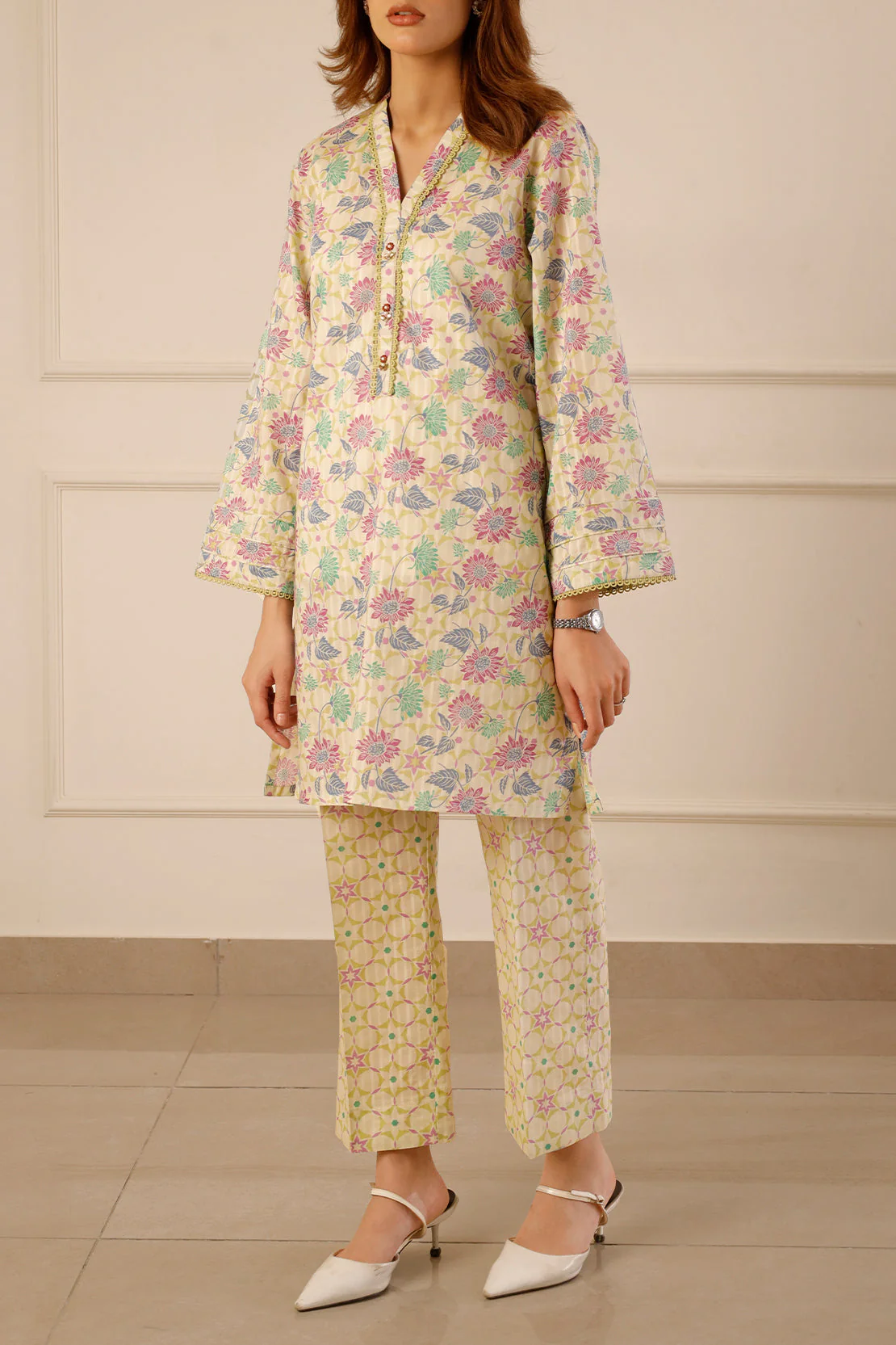 Printed Lawn Stitched Shirt - Image 3