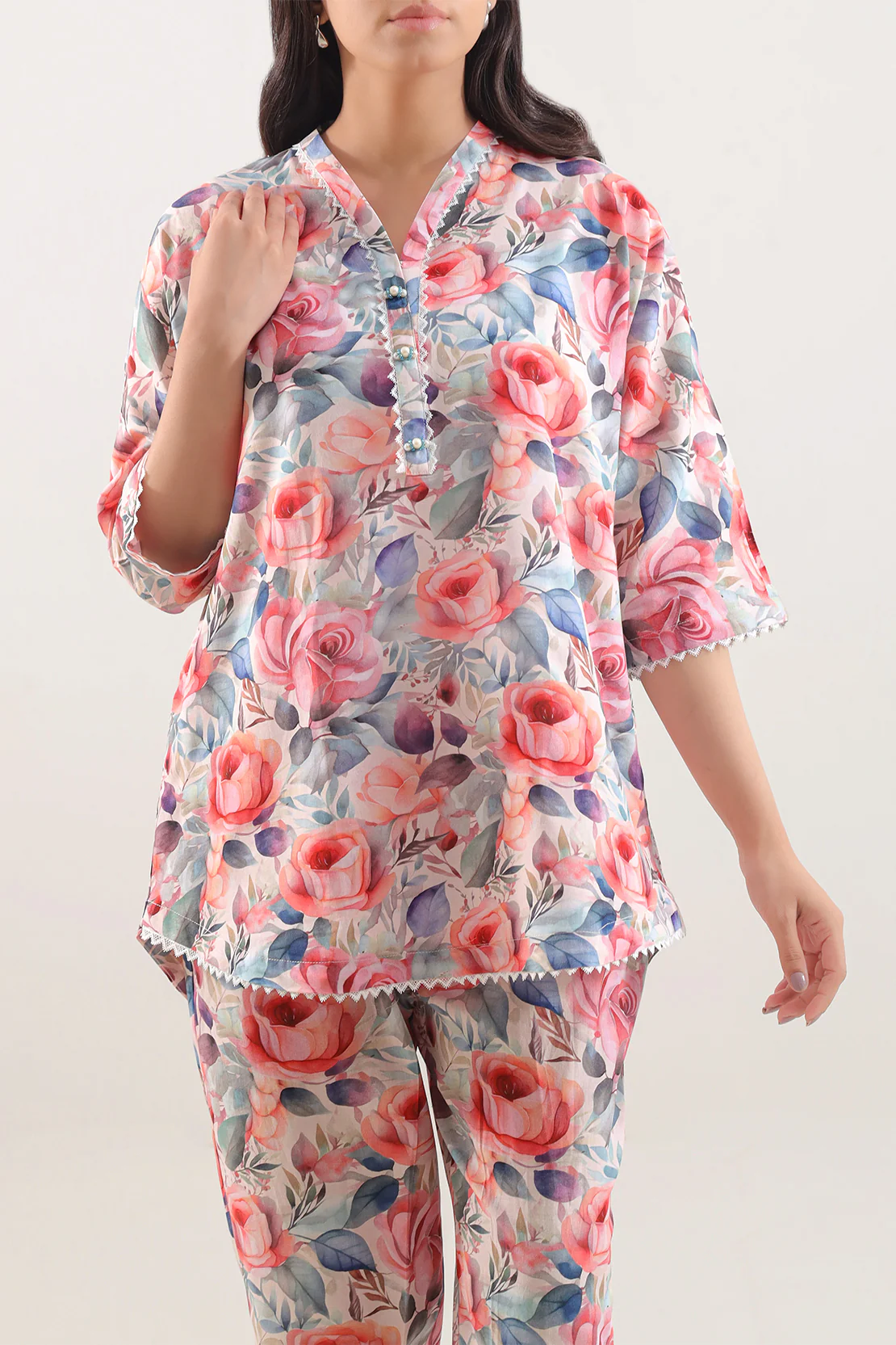Printed Lawn Stitched Shirt - Image 2