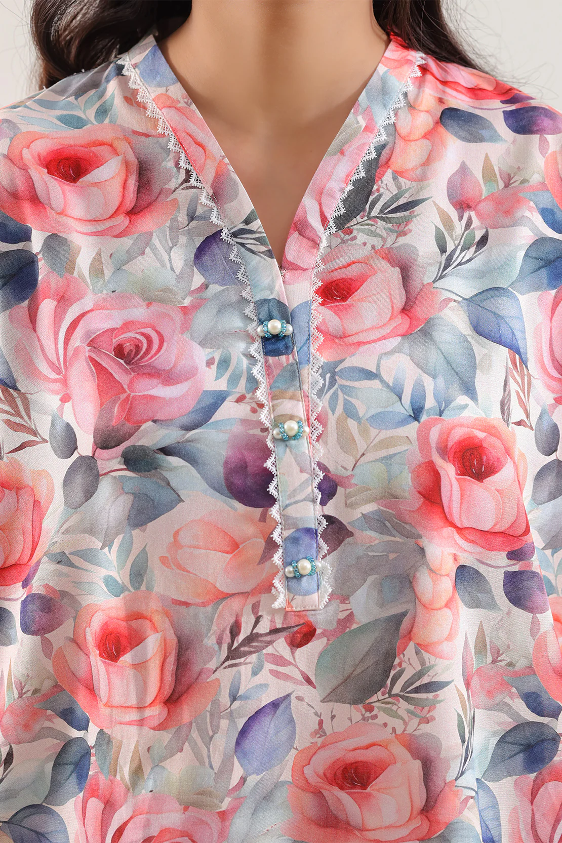 Printed Lawn Stitched Shirt - Image 3