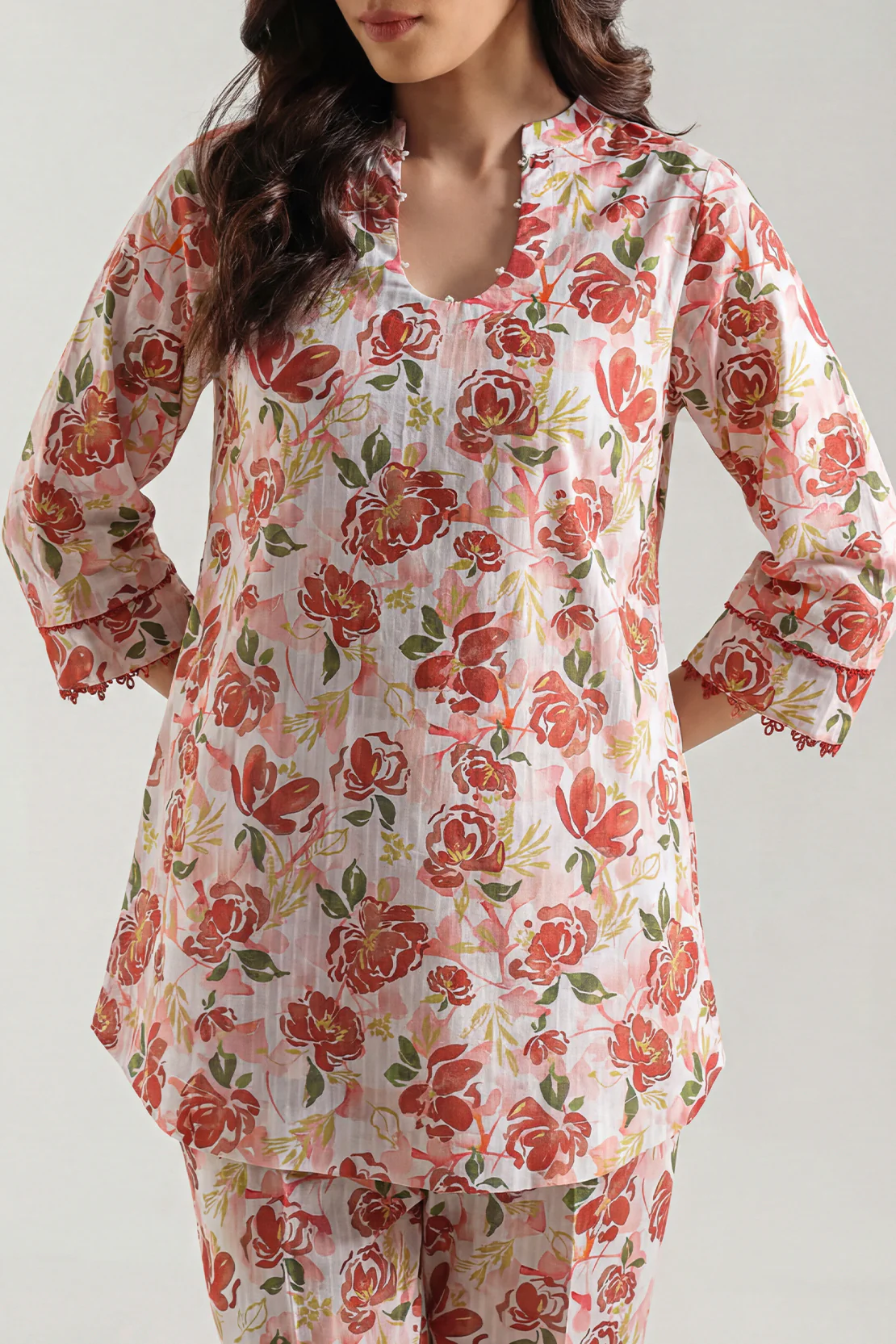 Printed Lawn Stitched Shirt - Image 2