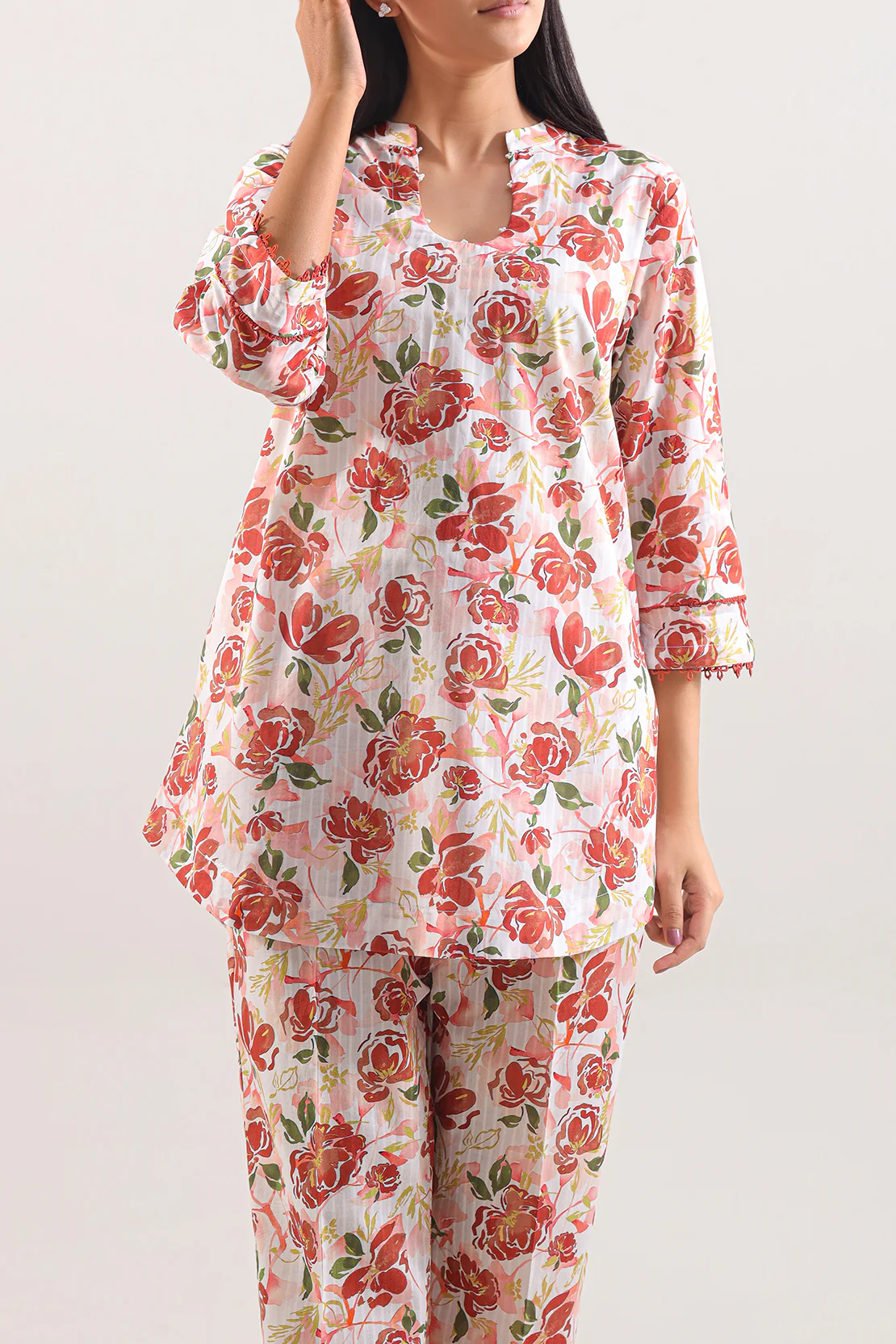Printed Lawn Stitched Shirt - Image 3