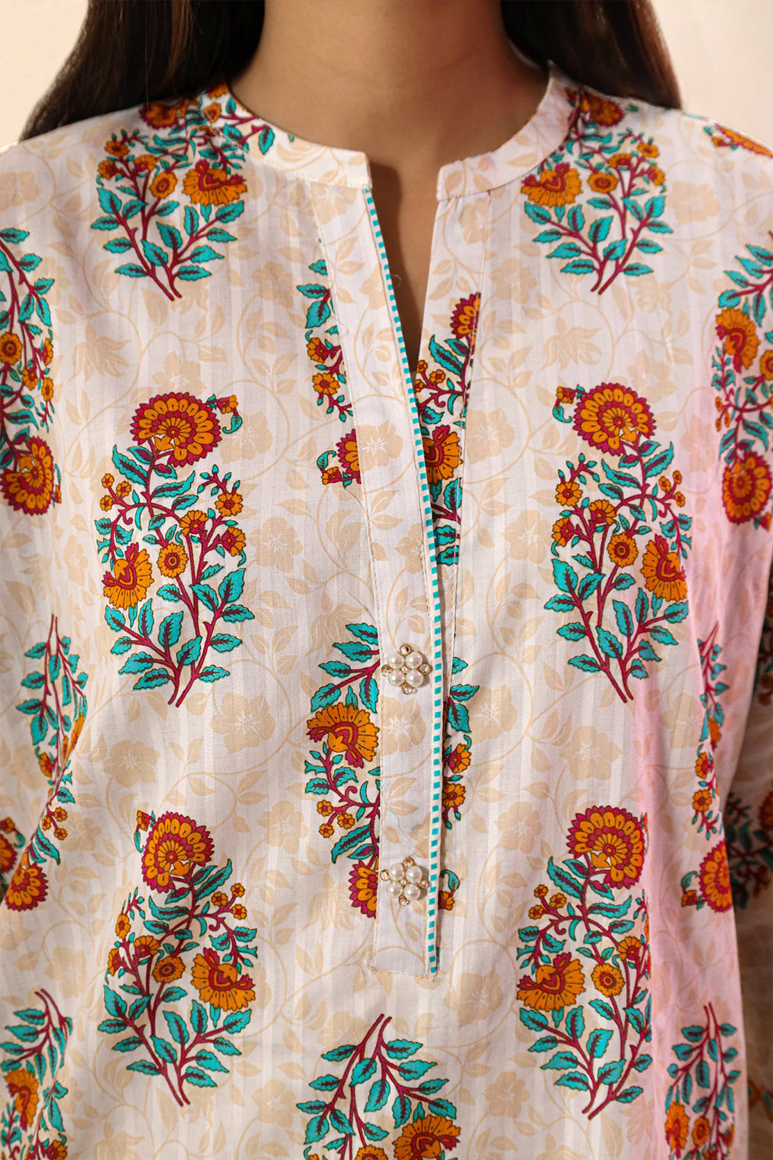 Printed Lawn Stitched Shirt - Image 6
