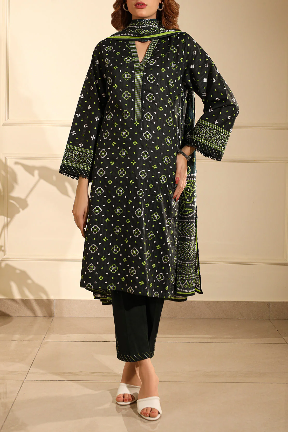 Printed Lawn Stitched Shirt - Image 4