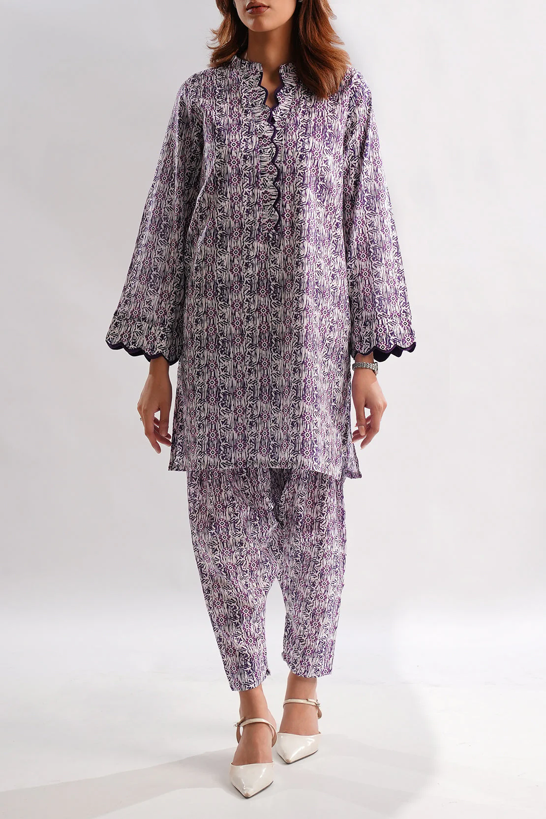 Printed Lawn Stitched Shirt - Image 2