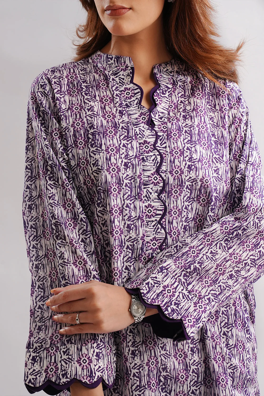 Printed Lawn Stitched Shirt - Image 7