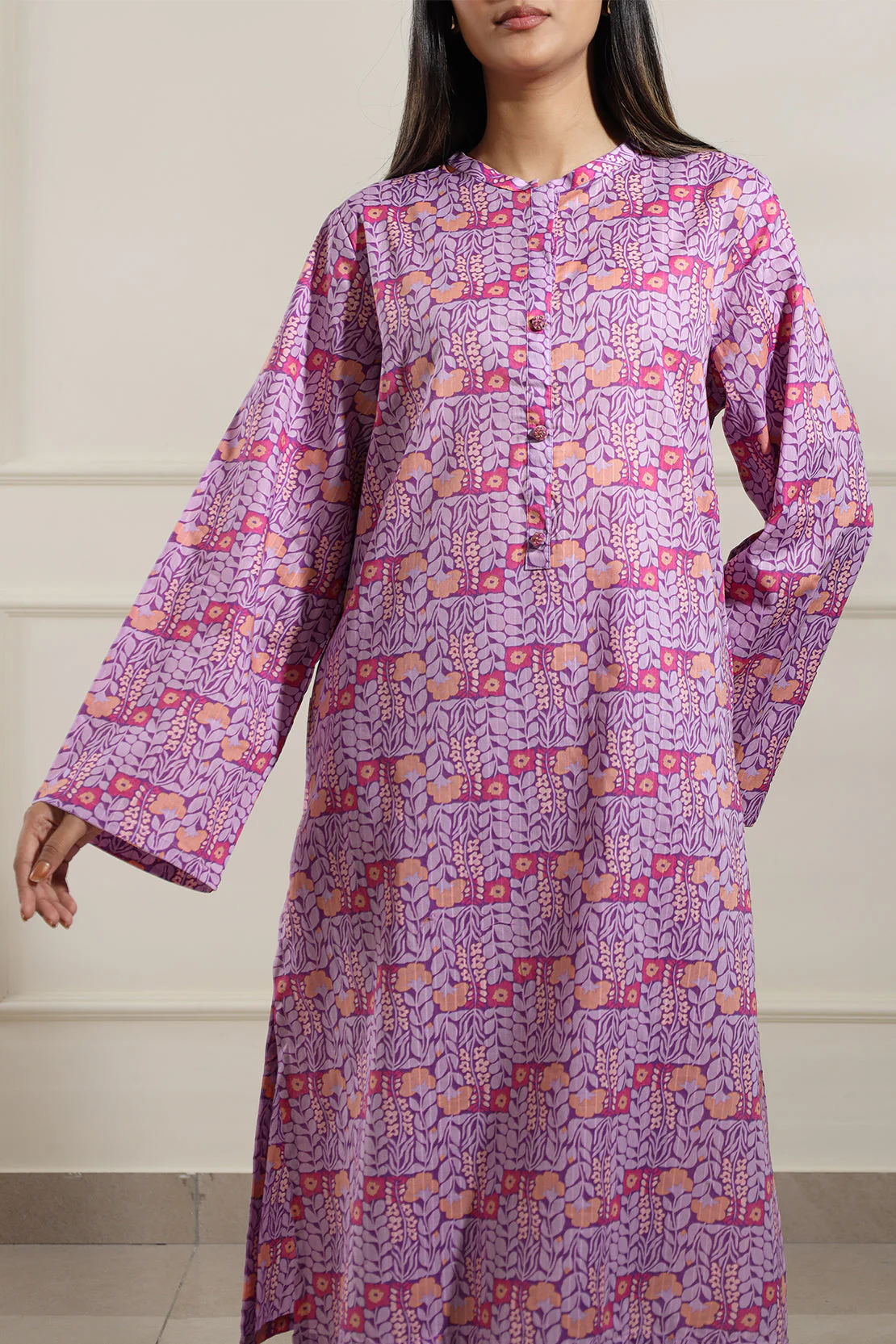 Printed Lawn Stitched Shirt - Image 3