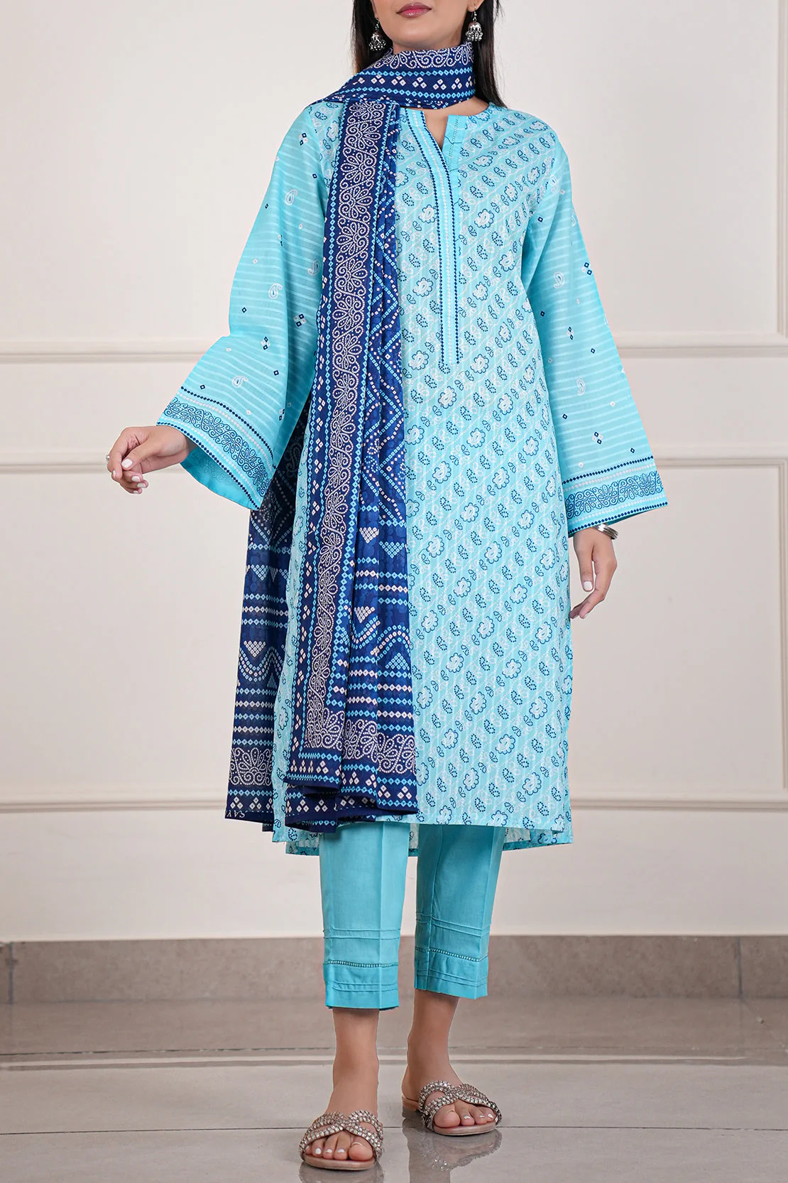Printed Lawn Stitched Shirt - Image 2