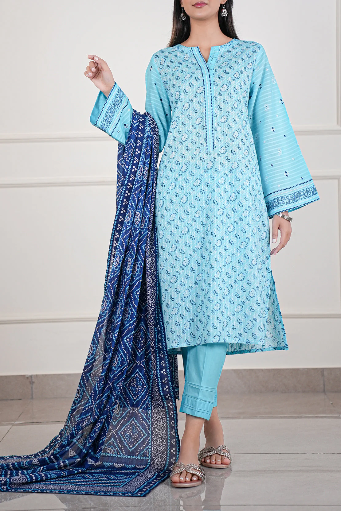 Printed Lawn Stitched Shirt - Image 6