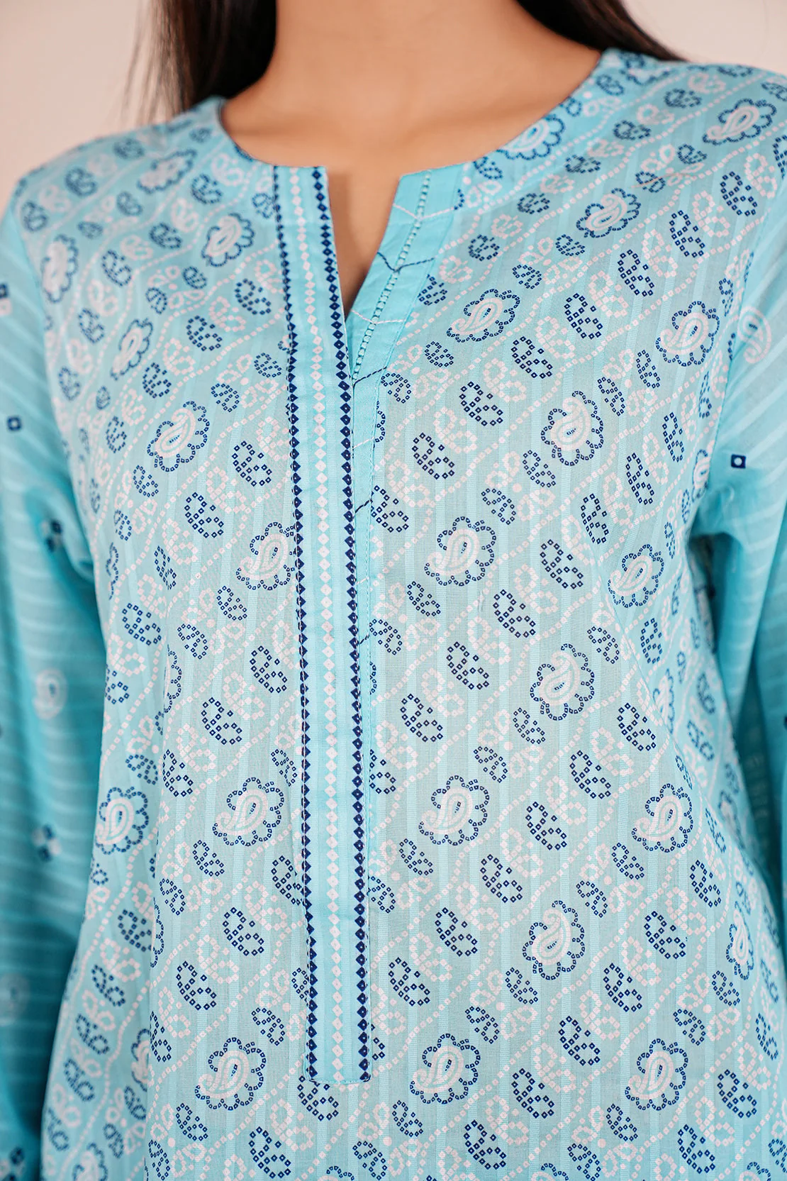 Printed Lawn Stitched Shirt - Image 8