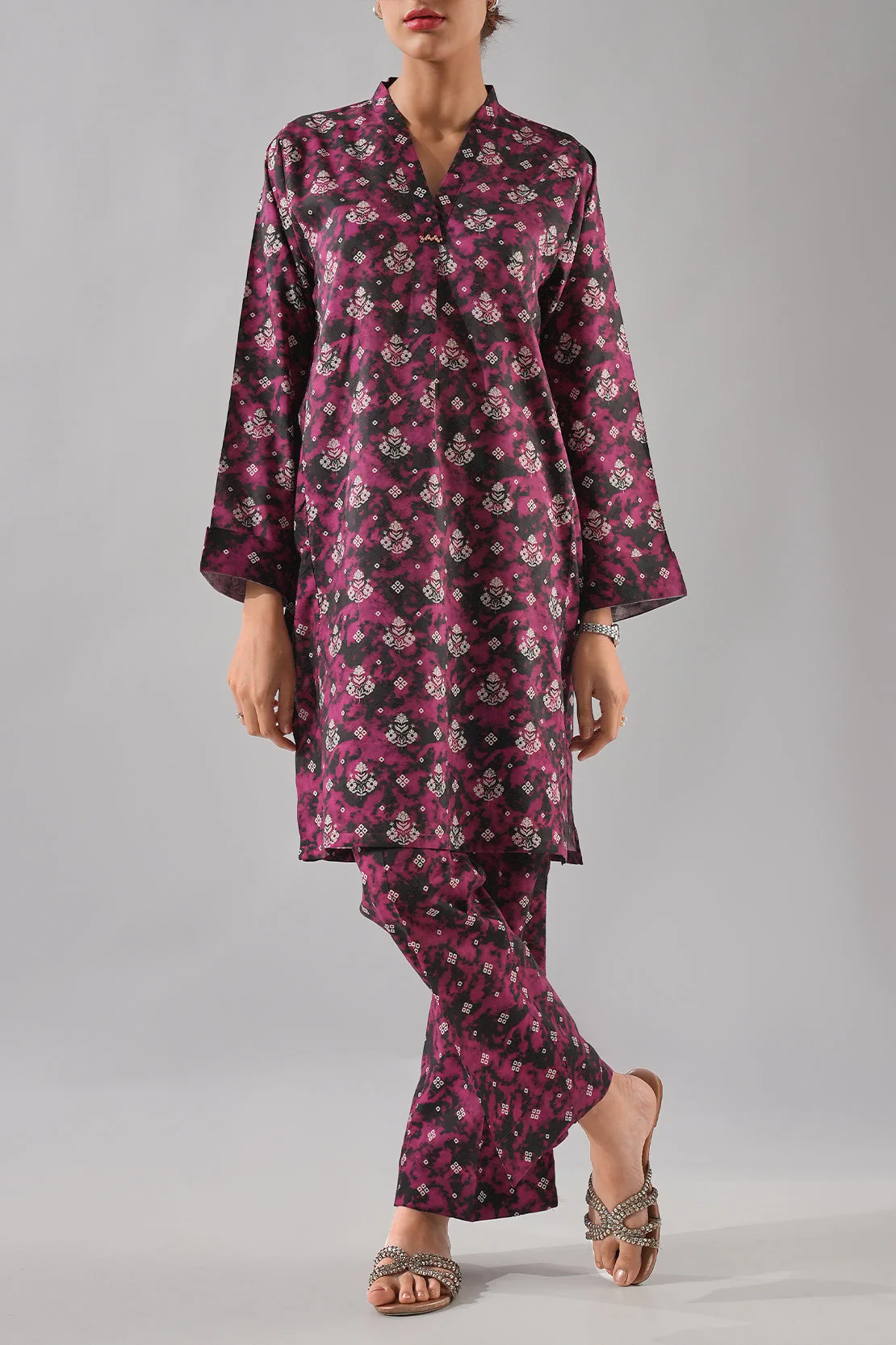 Printed Lawn Stitched Shirt - Image 4