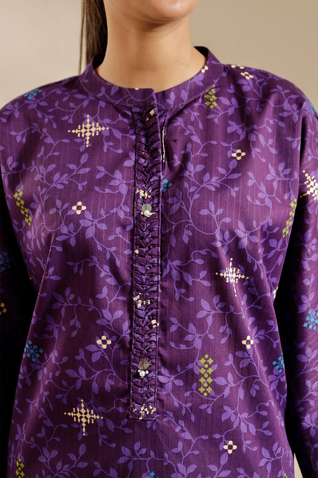 Printed Lawn Stitched Shirt - Image 7