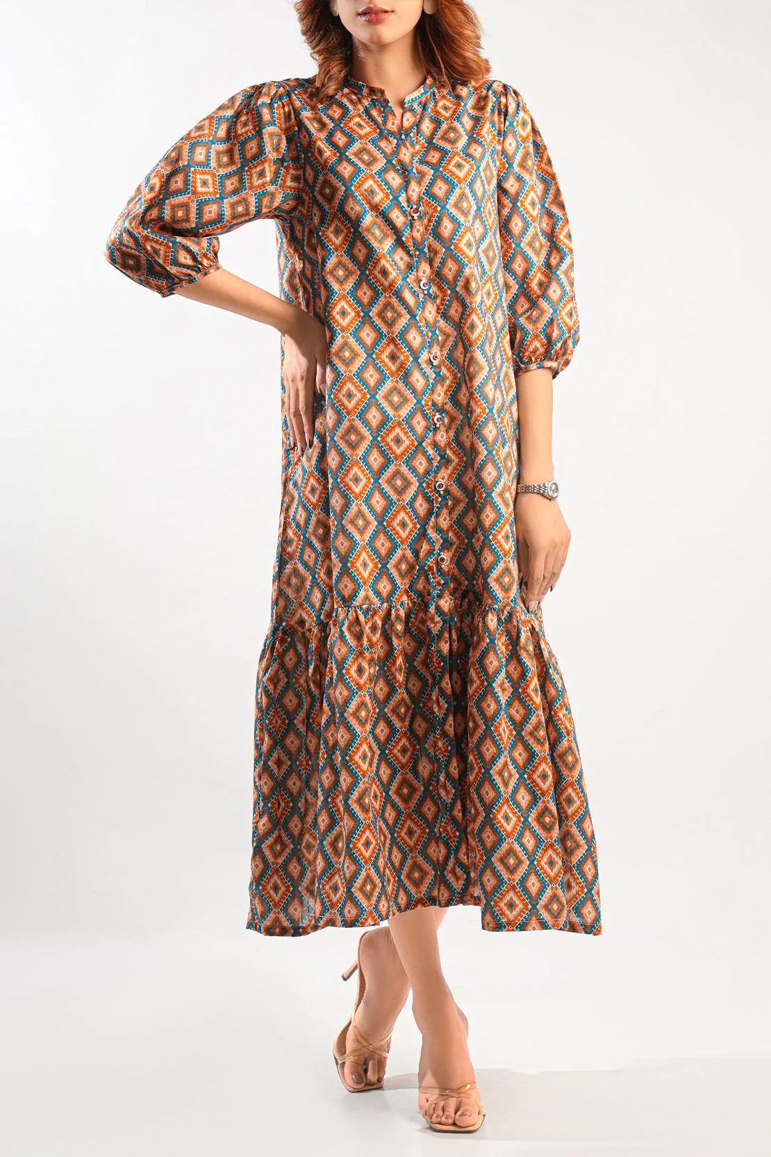 Printed Lawn Stitched Shirt - Image 4