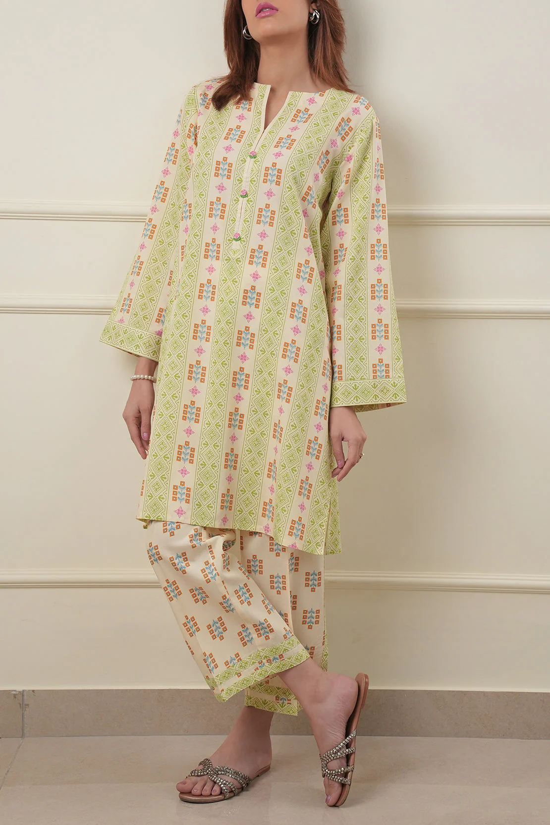 Printed Lawn Stitched Shirt - Image 3