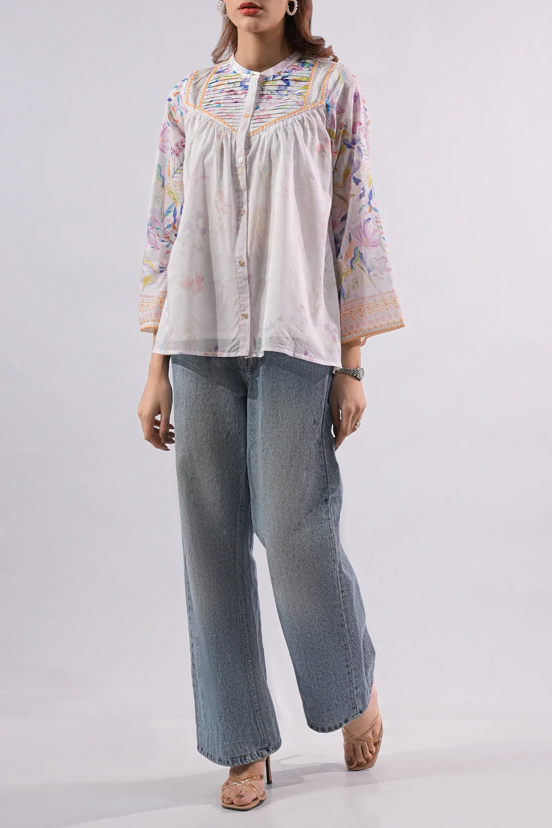 Printed Lawn Stitched Shirt - Image 3