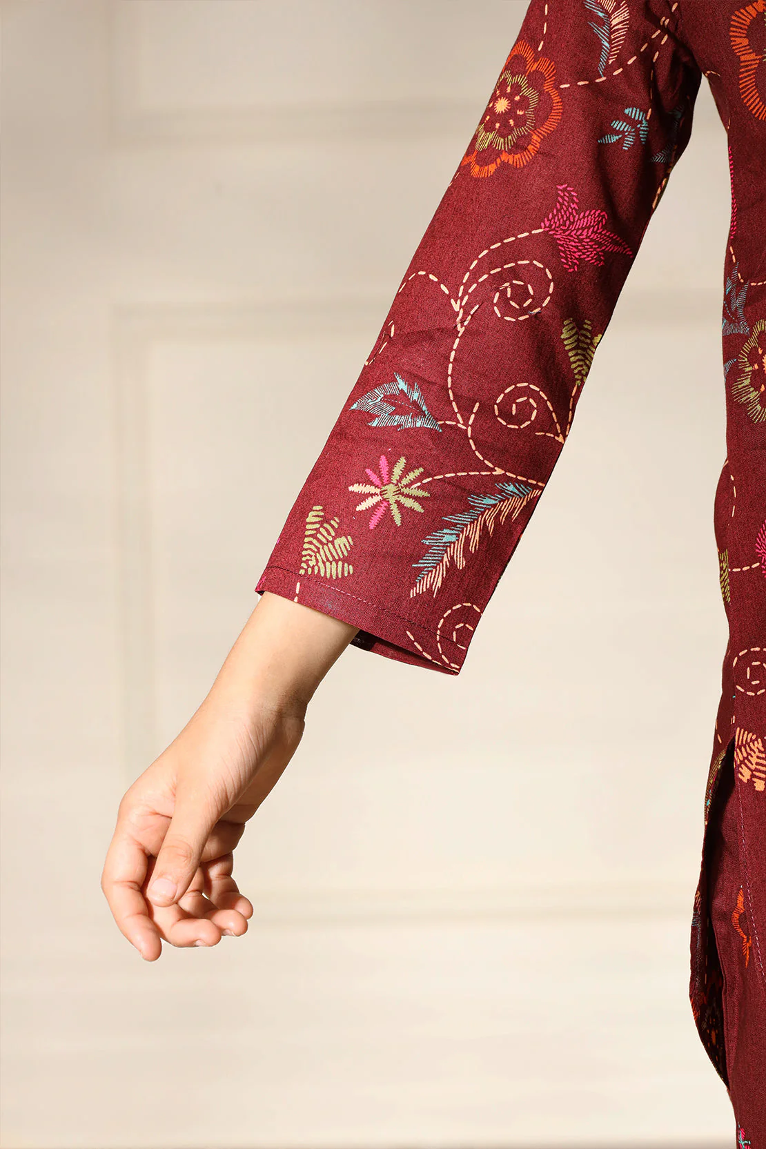 Printed Lawn Stitched Shirt For Kids - Image 5
