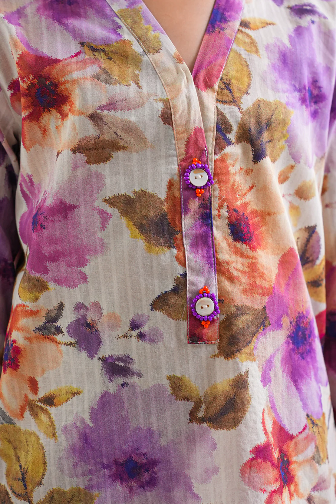 Printed Lawn Stitched Shirt For Kids - Image 4