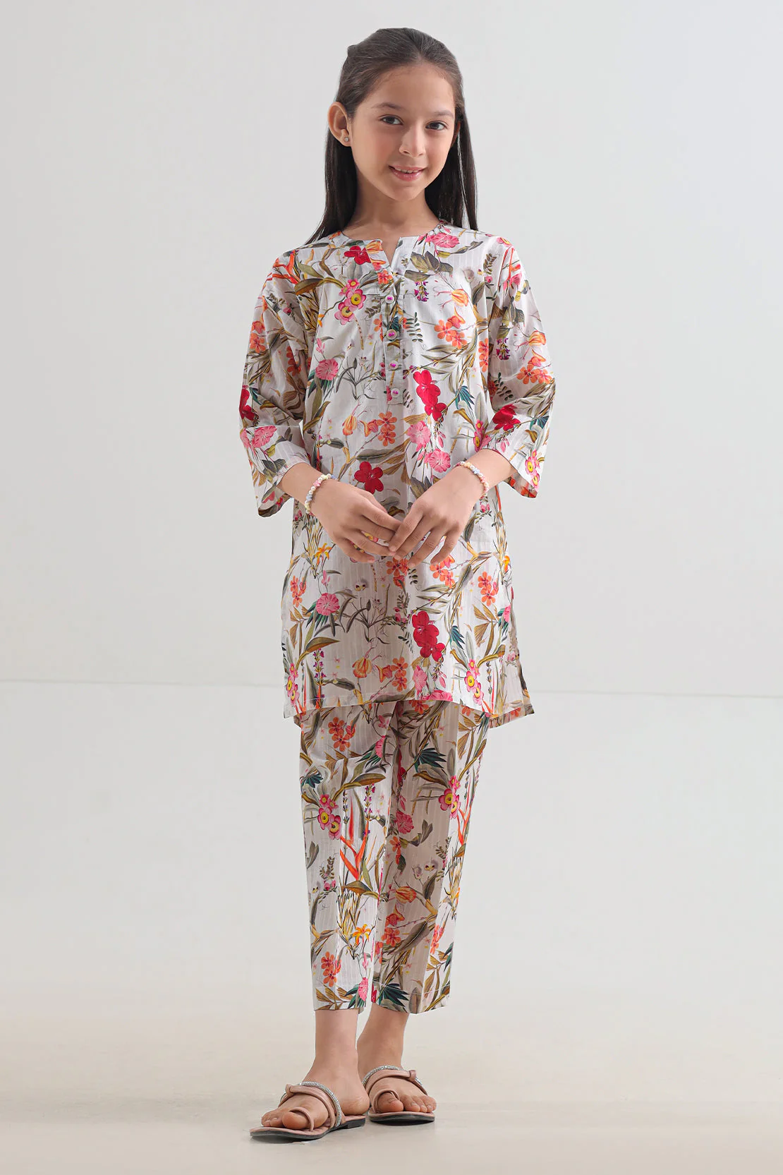 Printed Lawn Stitched Shirt For Kids