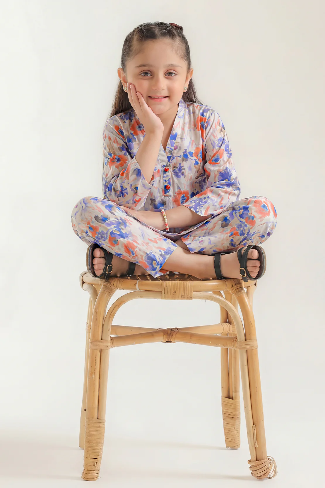 Printed Lawn Stitched Shirt For Kids