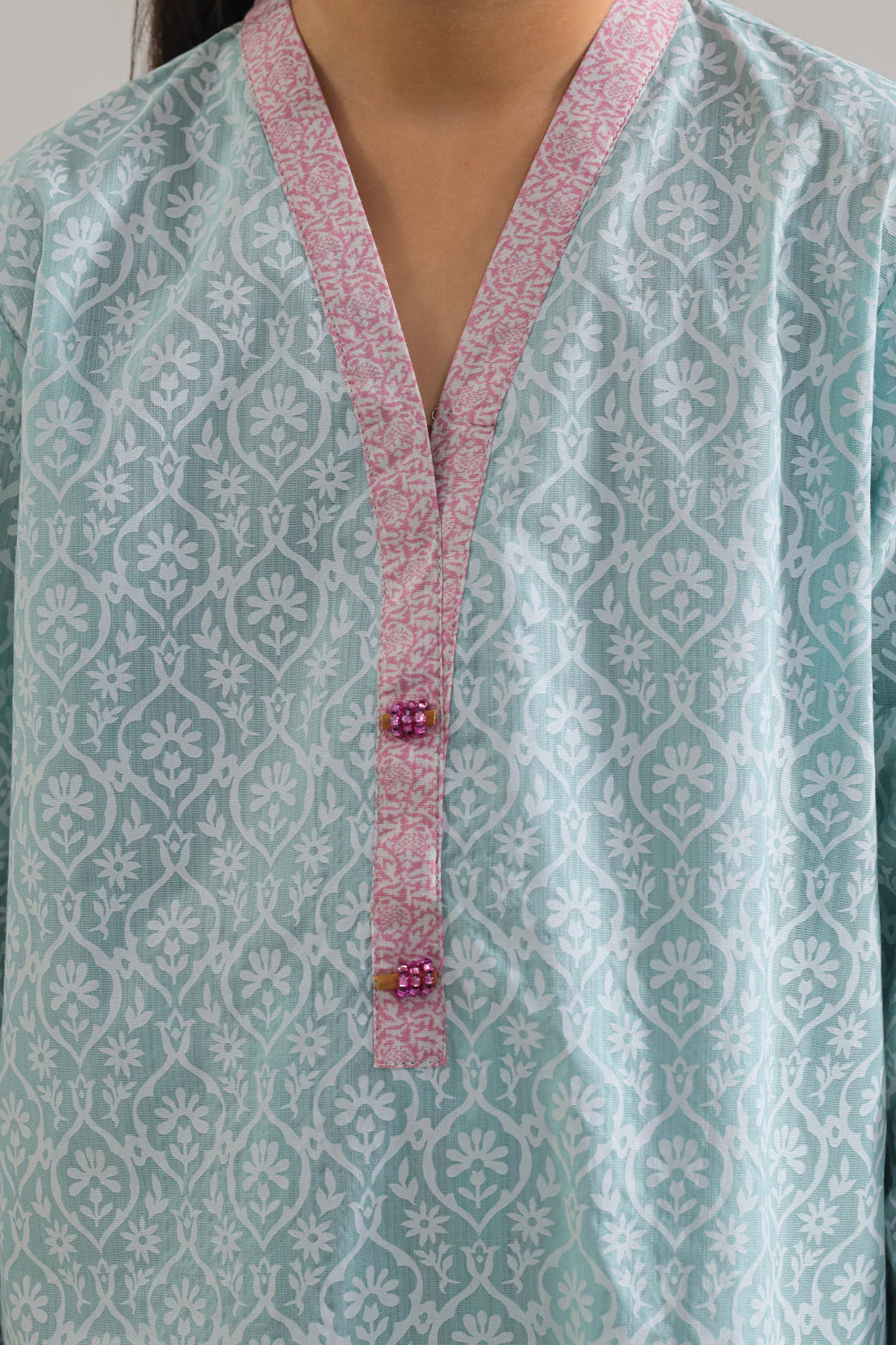 Printed Lawn Stitched Shirt For Kids - Image 4