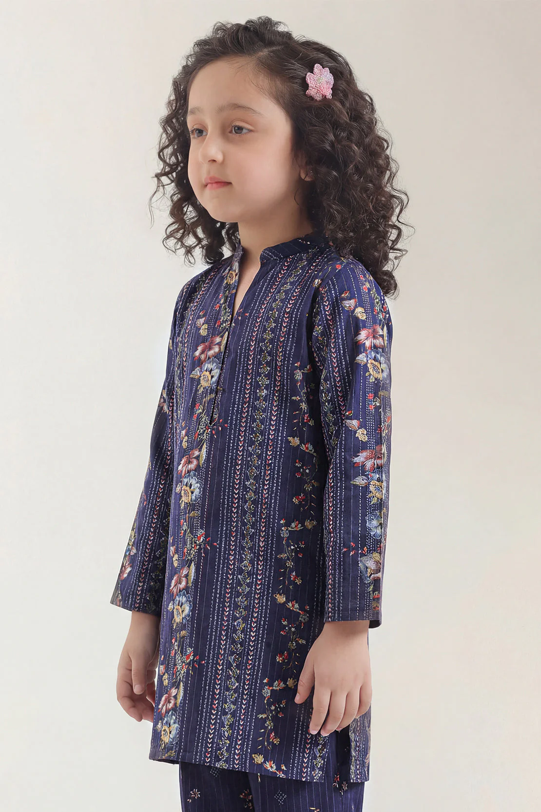 Printed Lawn Stitched Shirt For Kids - Image 2