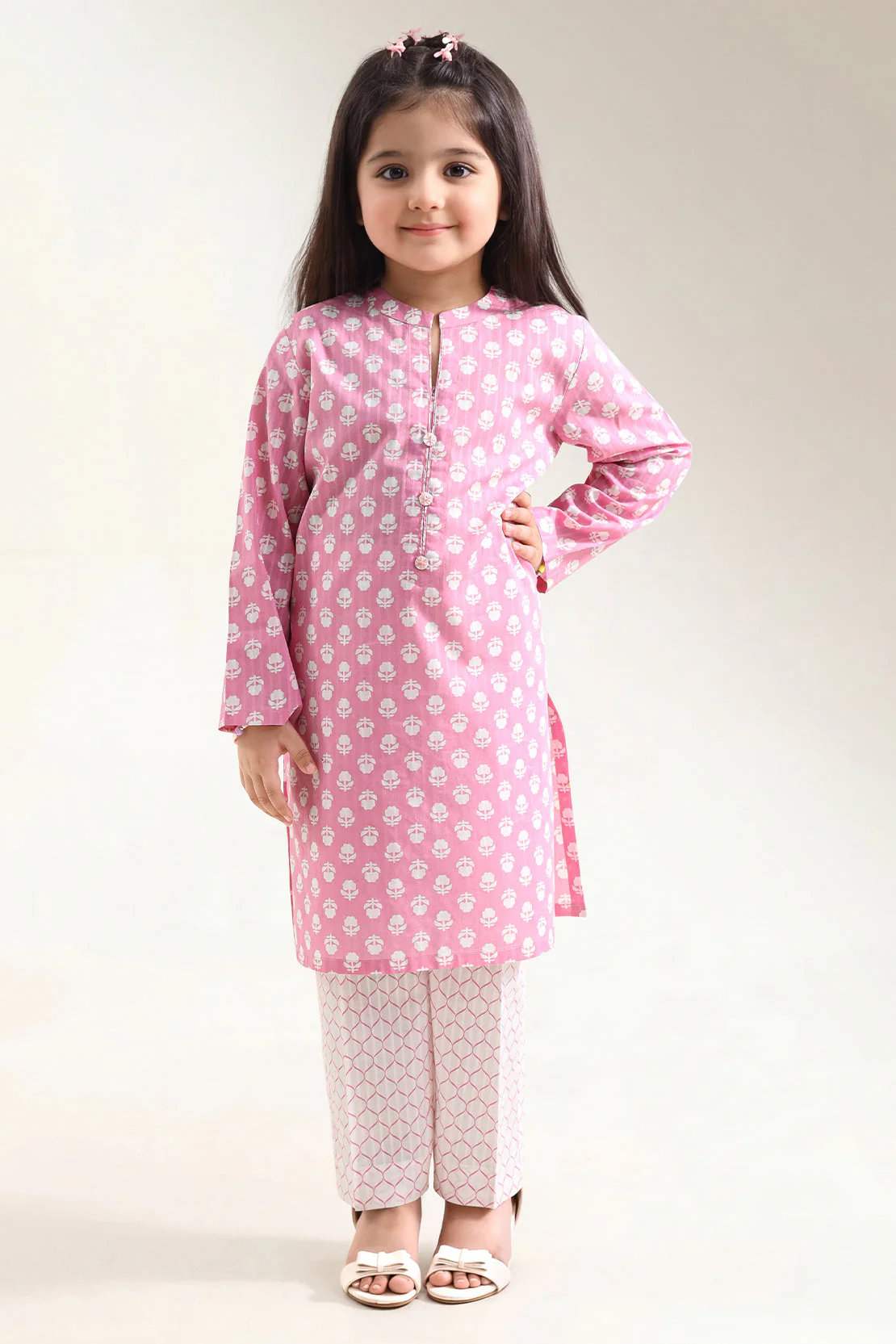 Printed Lawn Stitched Shirt For Kids - Image 3