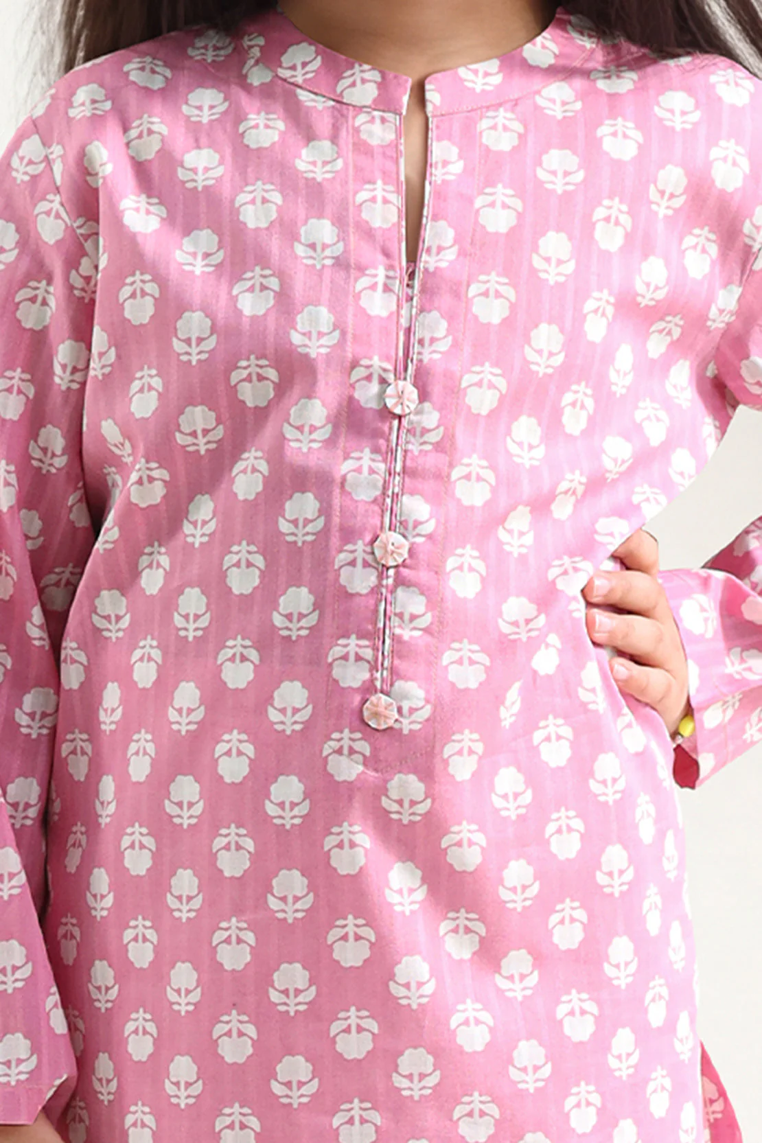 Printed Lawn Stitched Shirt For Kids - Image 4