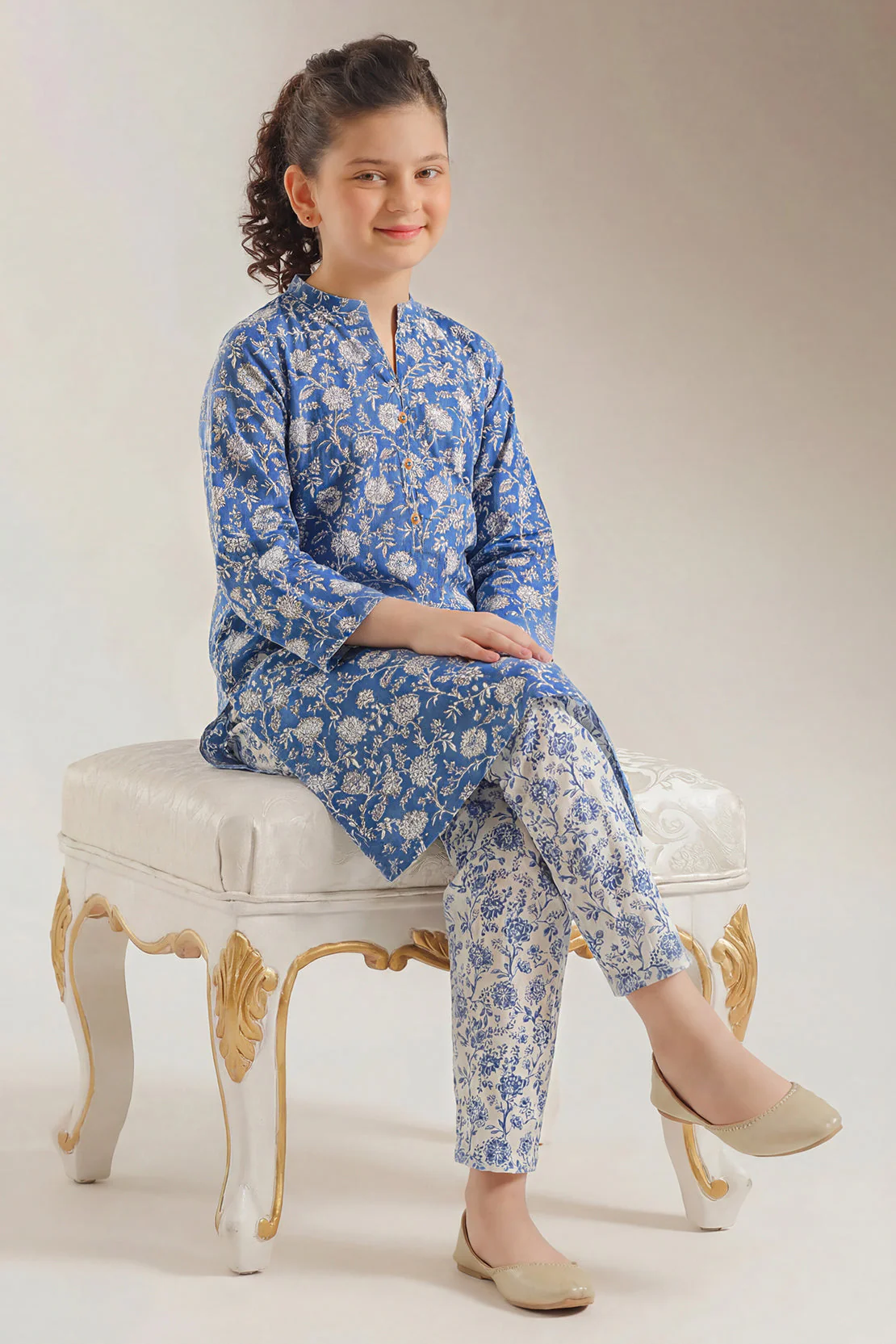 Printed Lawn Stitched Shirt For Kids