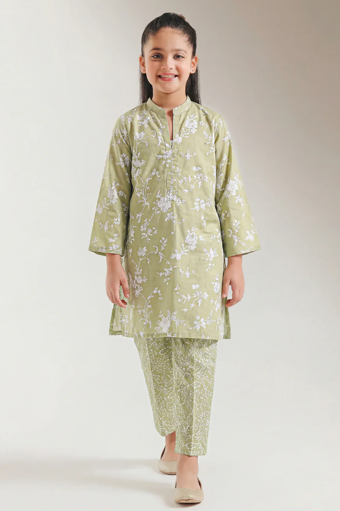 Printed Lawn Stitched Shirt/trouser For Kids - Image 2
