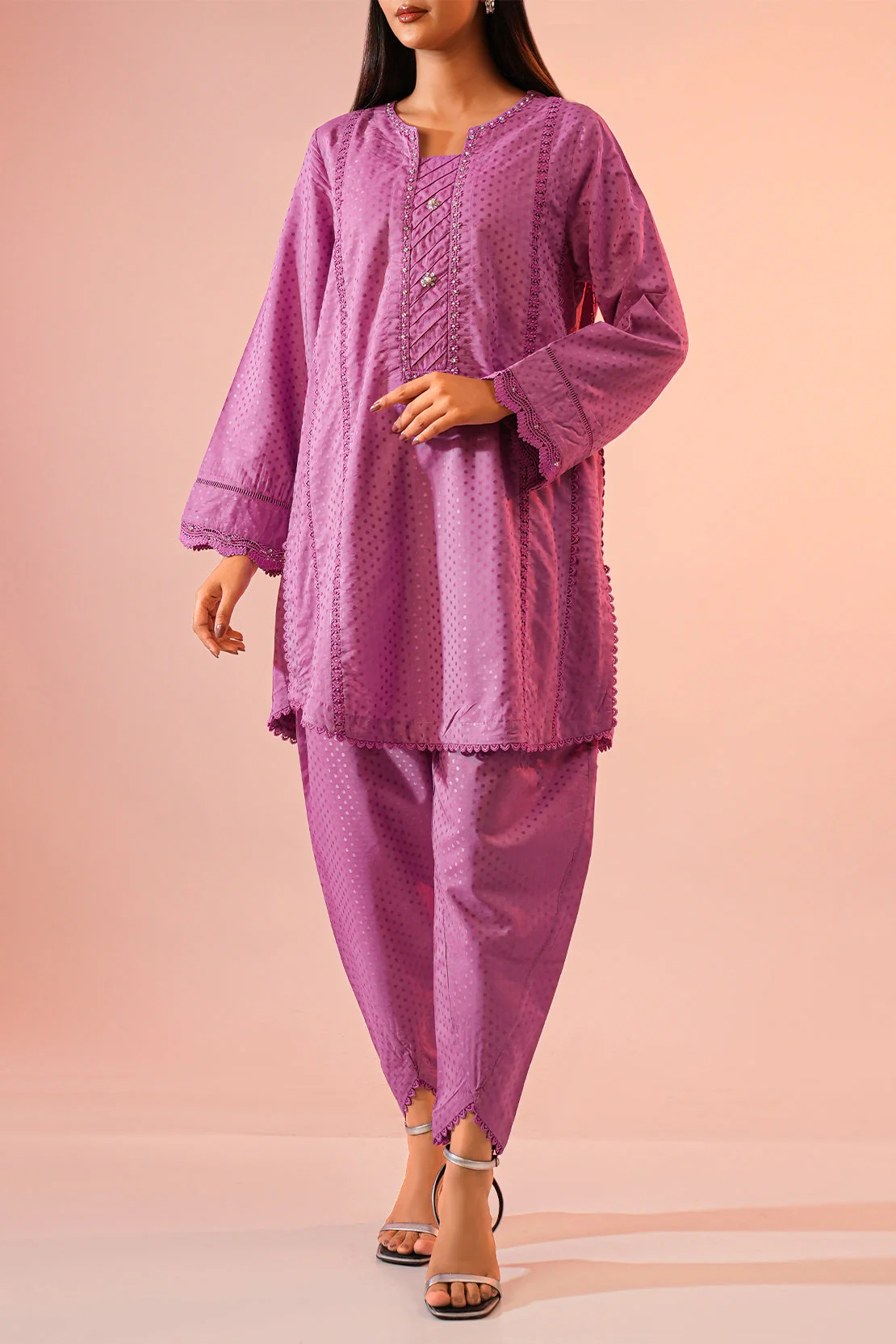 Self Jacquard Stitched Shirt