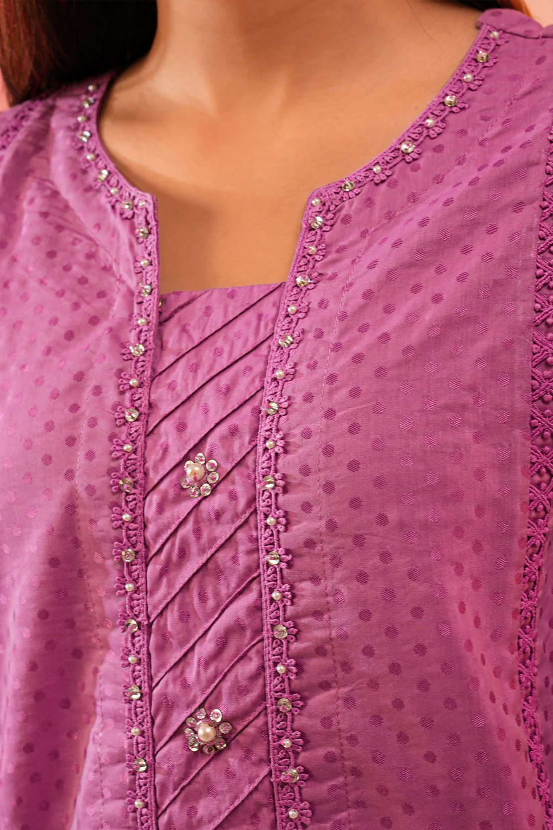 Self Jacquard Stitched Shirt - Image 7