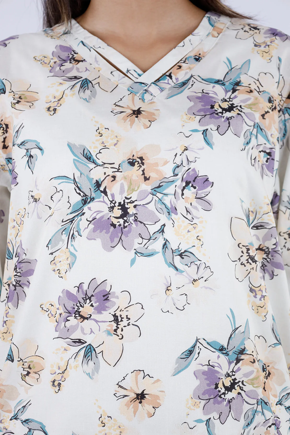 Printed Lawn Stitched Shirt - Image 5