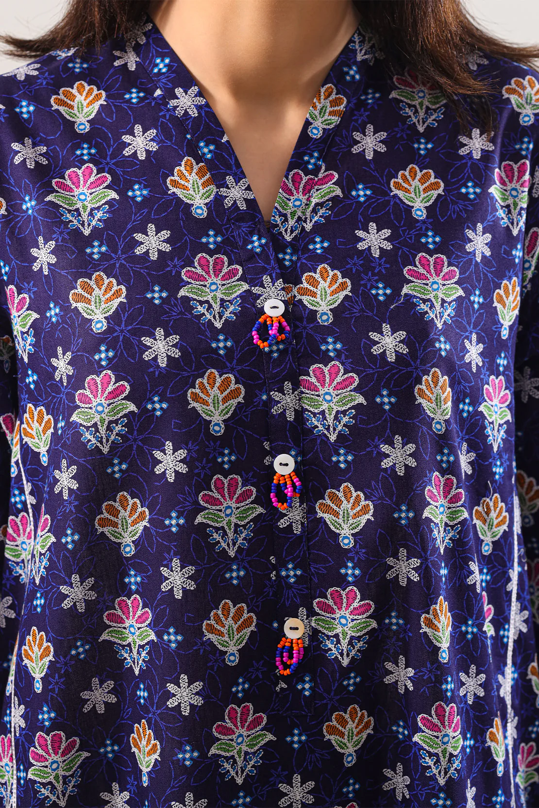 Printed Lawn Stitched Shirt - Image 4