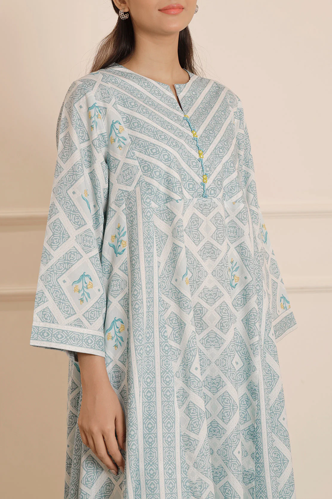 Printed Lawn Stitched Shirt - Image 4