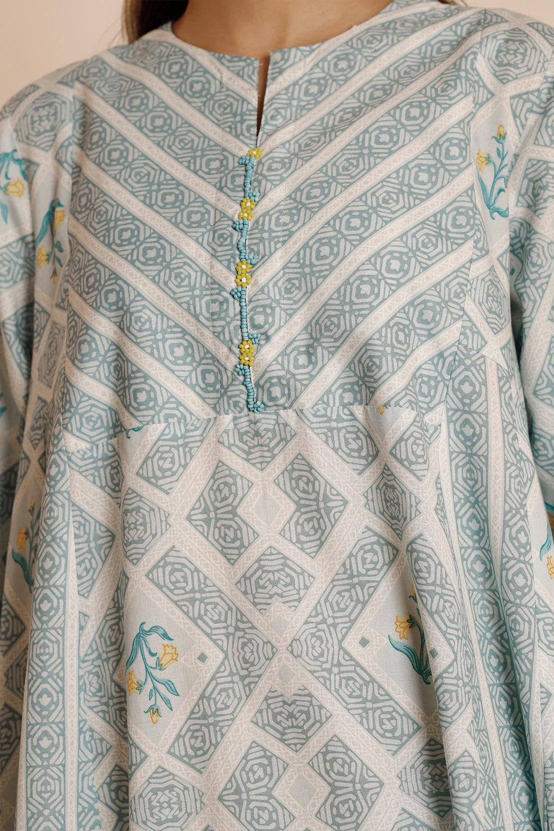 Printed Lawn Stitched Shirt - Image 5