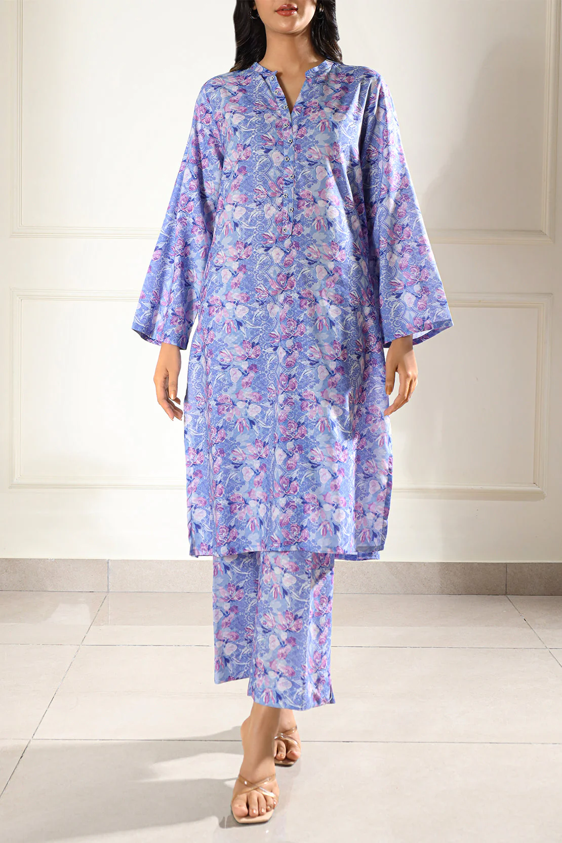 Printed Lawn Stitched Shirt - Image 2
